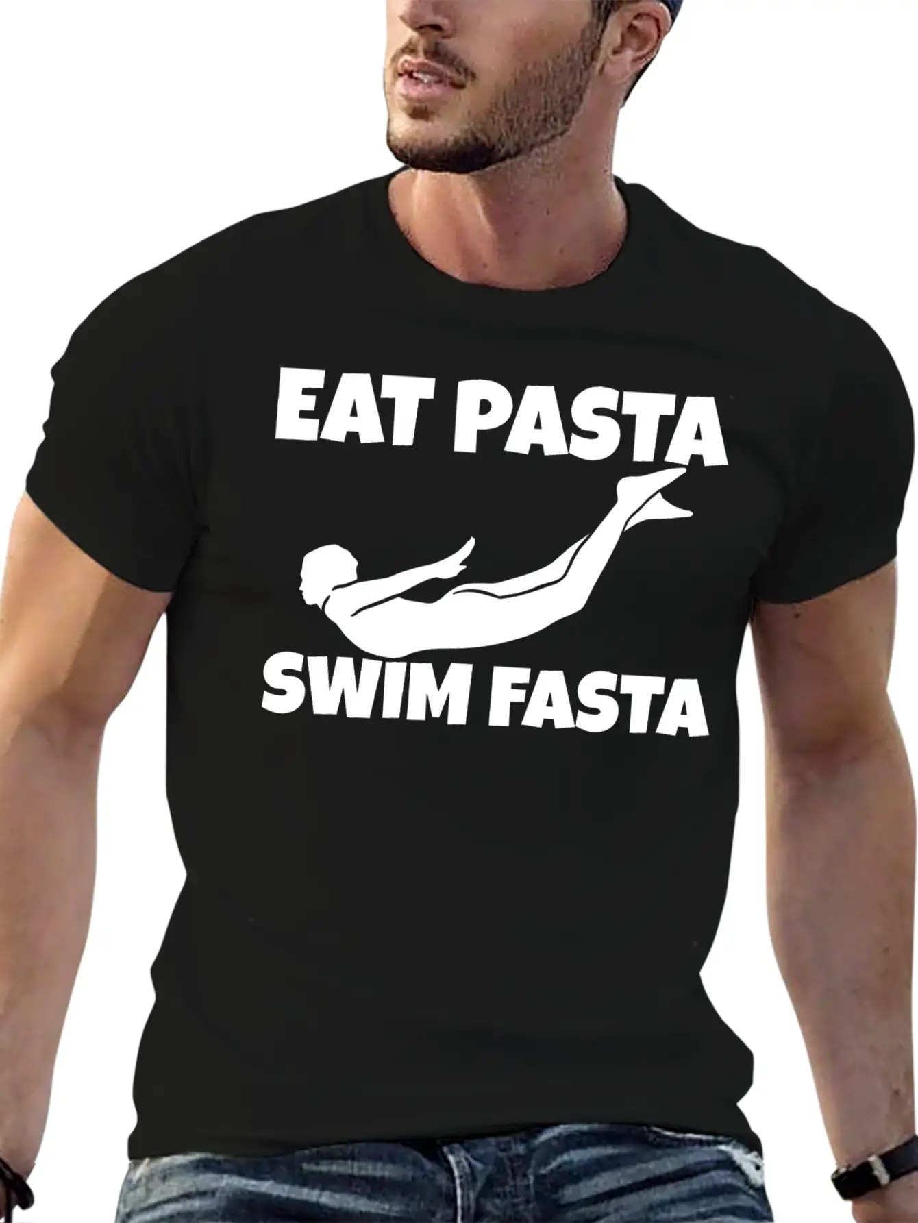 Eat Pasta Swim Fasta 7 Unisex Casual T-Shirt ¨C Clean Design For Daily Comfort