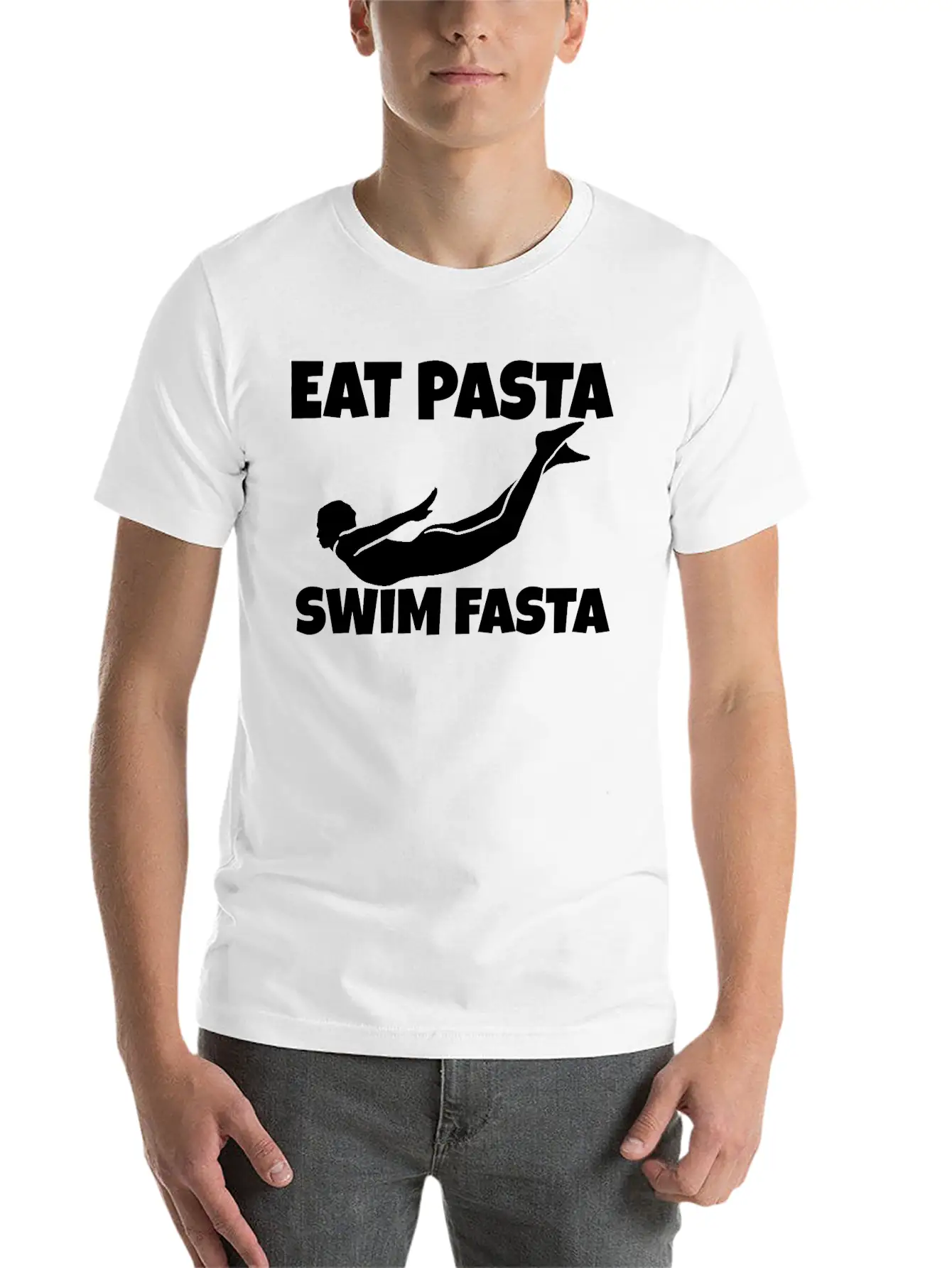 Eat Pasta Swim Fasta 7 Unisex Casual T-Shirt ¨C Clean Design For Daily Comfort