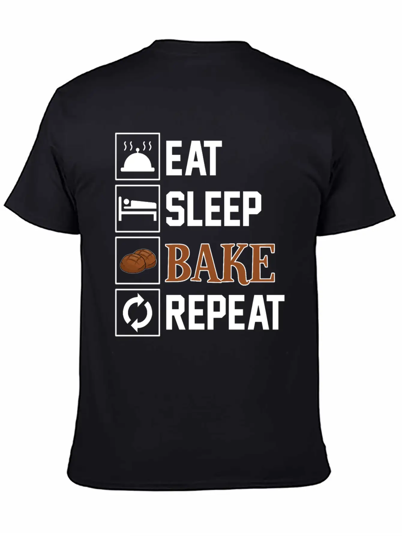 Eat, Sleep And Bake Soft Cotton Short Sleeve Tee ¨C Unisex Wardrobe Staple