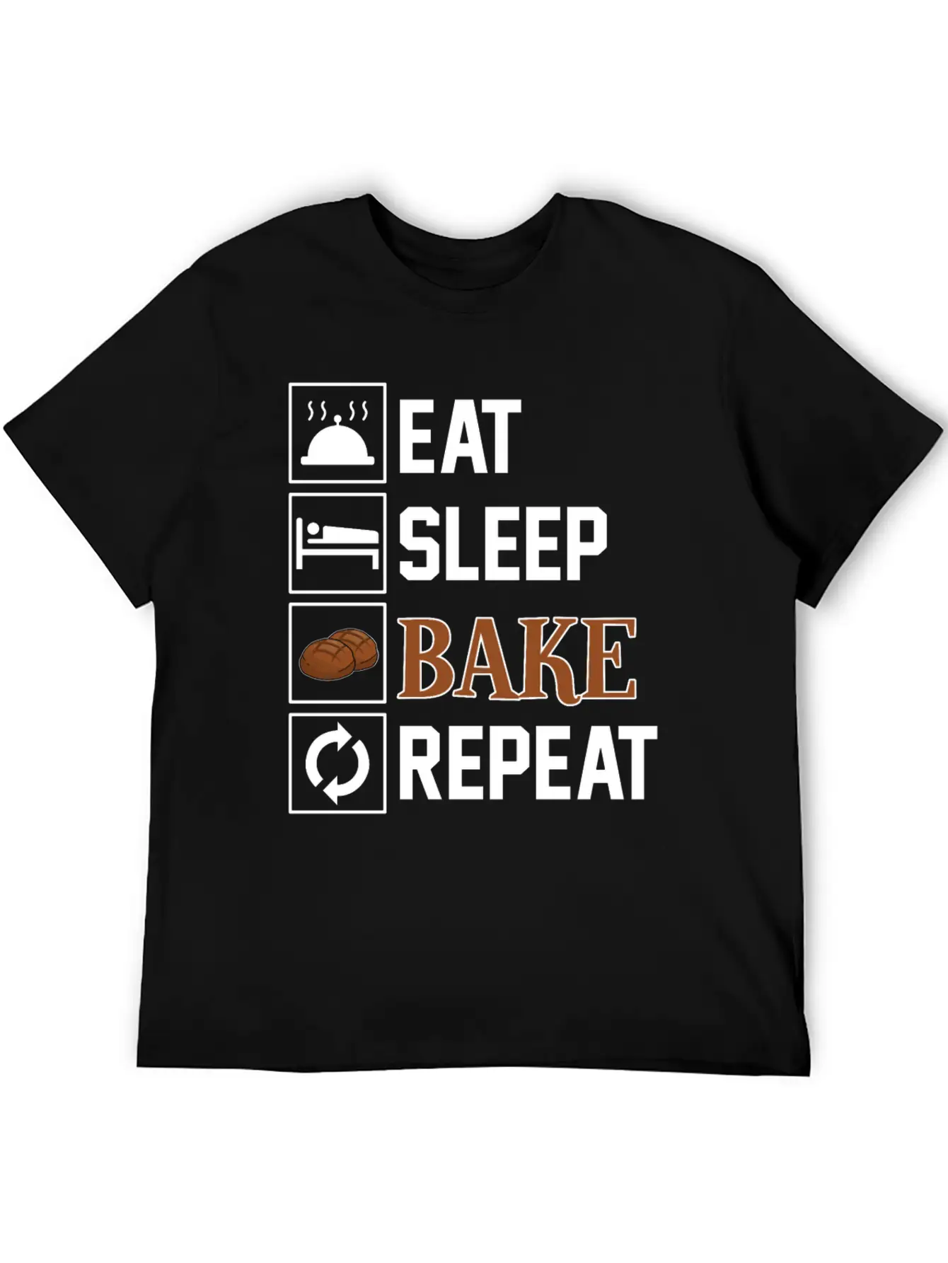 Eat, Sleep And Bake Soft Cotton Short Sleeve Tee ¨C Unisex Wardrobe Staple