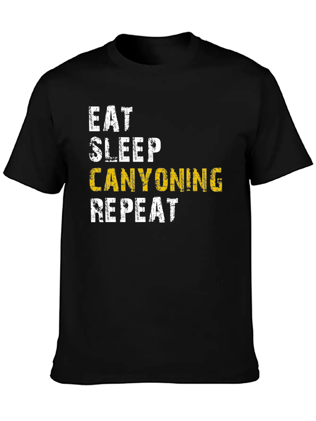 Eat Sleep Canyoning Essential Cotton Tee For Daily Outfits ¨C Unisex Style