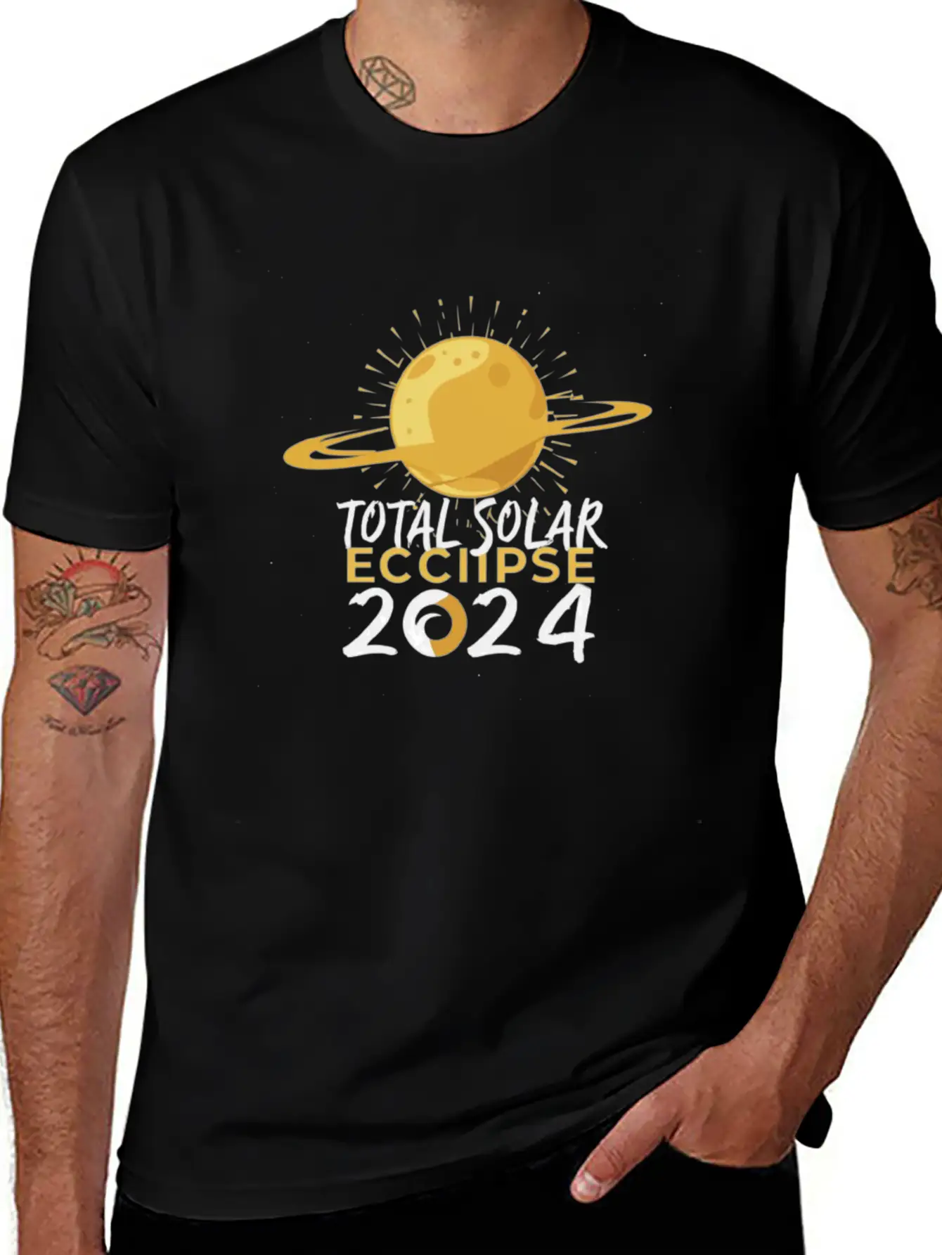 Eclipse 2024 Soft Cotton Short Sleeve Tee ¨C Unisex Wardrobe Staple