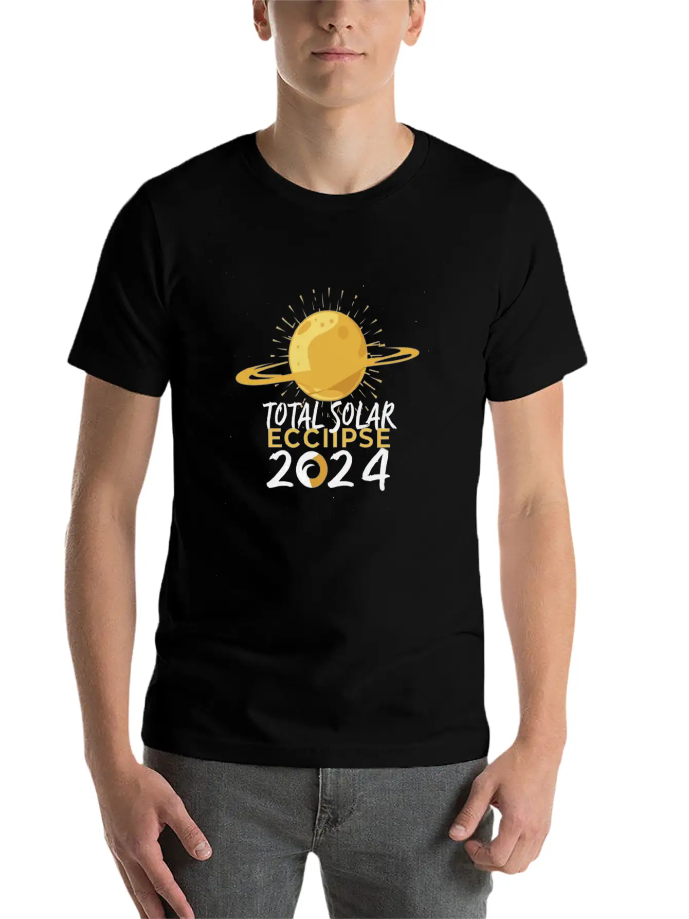 Eclipse 2024 Soft Cotton Short Sleeve Tee ¨C Unisex Wardrobe Staple