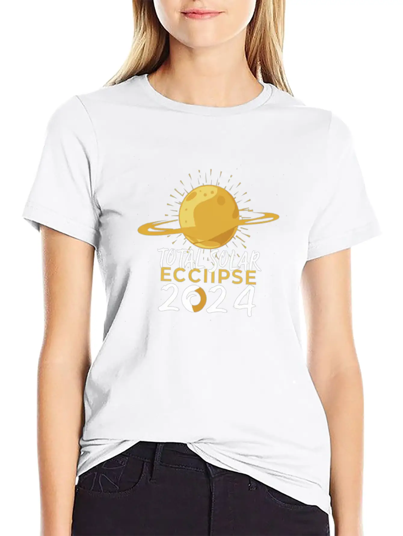 Eclipse 2024 Soft Cotton Short Sleeve Tee ¨C Unisex Wardrobe Staple