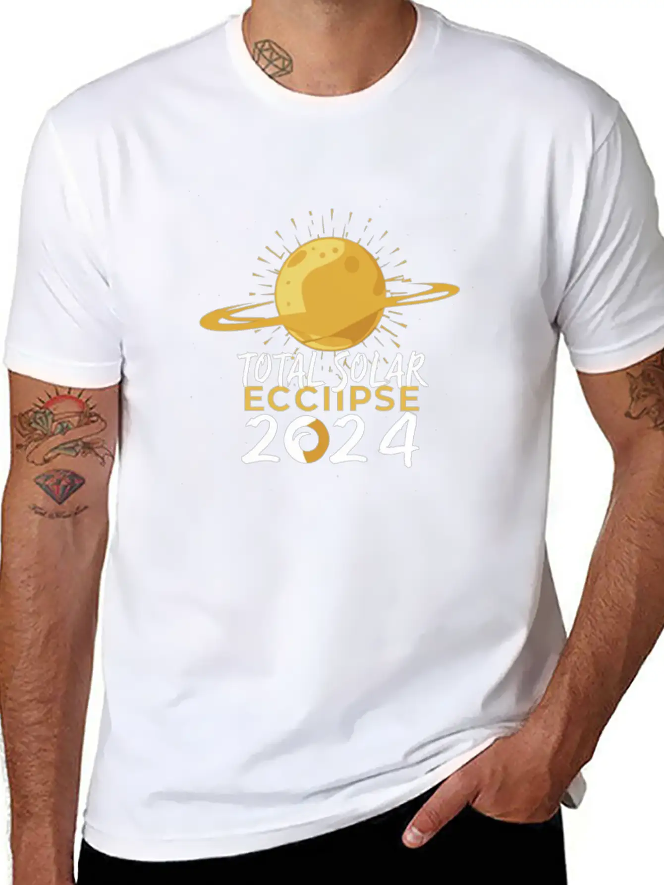 Eclipse 2024 Soft Cotton Short Sleeve Tee ¨C Unisex Wardrobe Staple