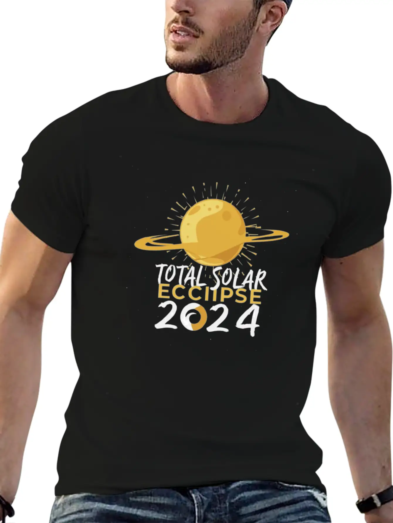 Eclipse 2024 Soft Cotton Short Sleeve Tee ¨C Unisex Wardrobe Staple