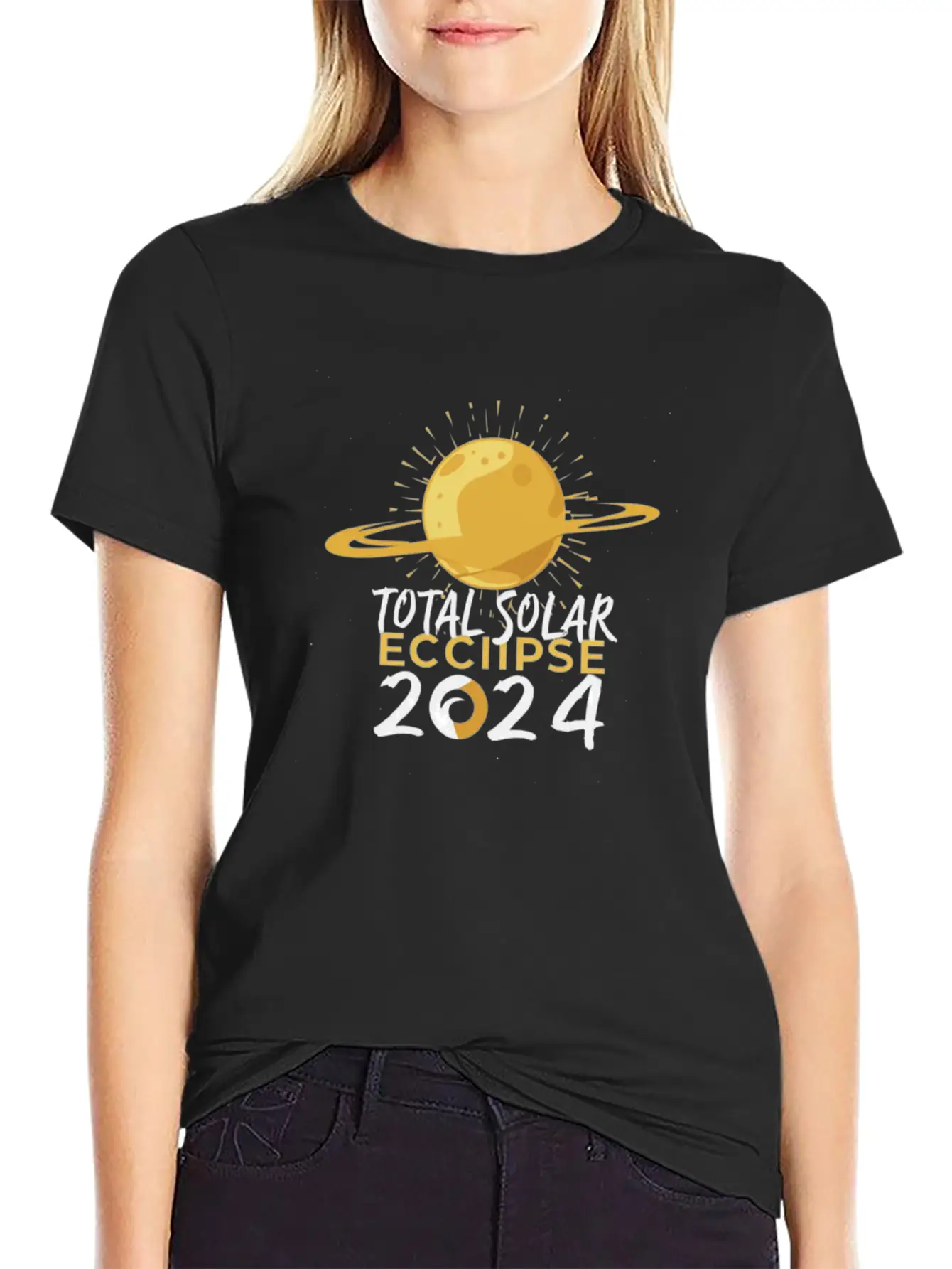 Eclipse 2024 Soft Cotton Short Sleeve Tee ¨C Unisex Wardrobe Staple