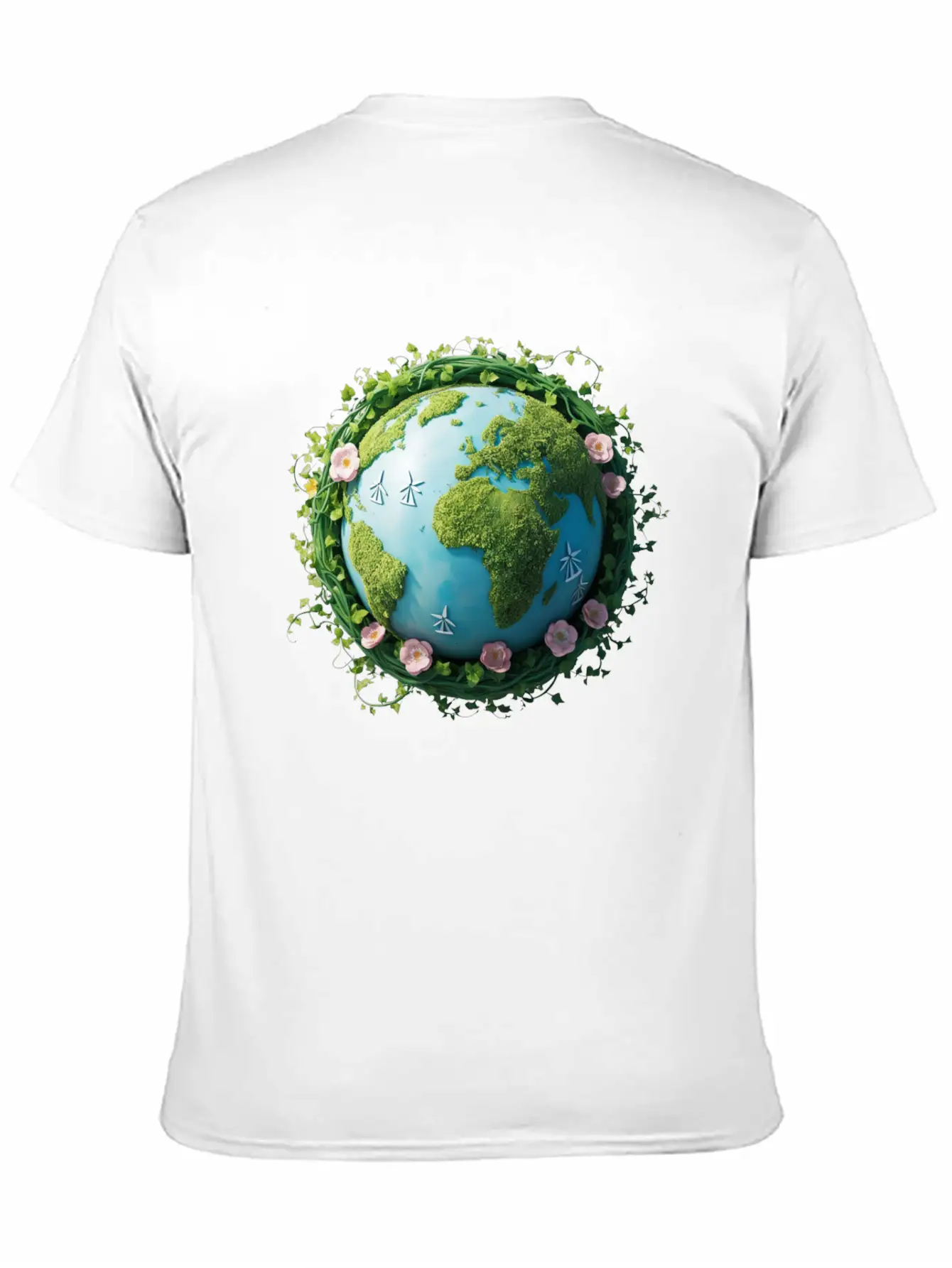 Eco Globe T-Shirt ¨C Watercolor Design With Renewab Essential Cotton Tee For Daily Outfits ¨C Unisex Style