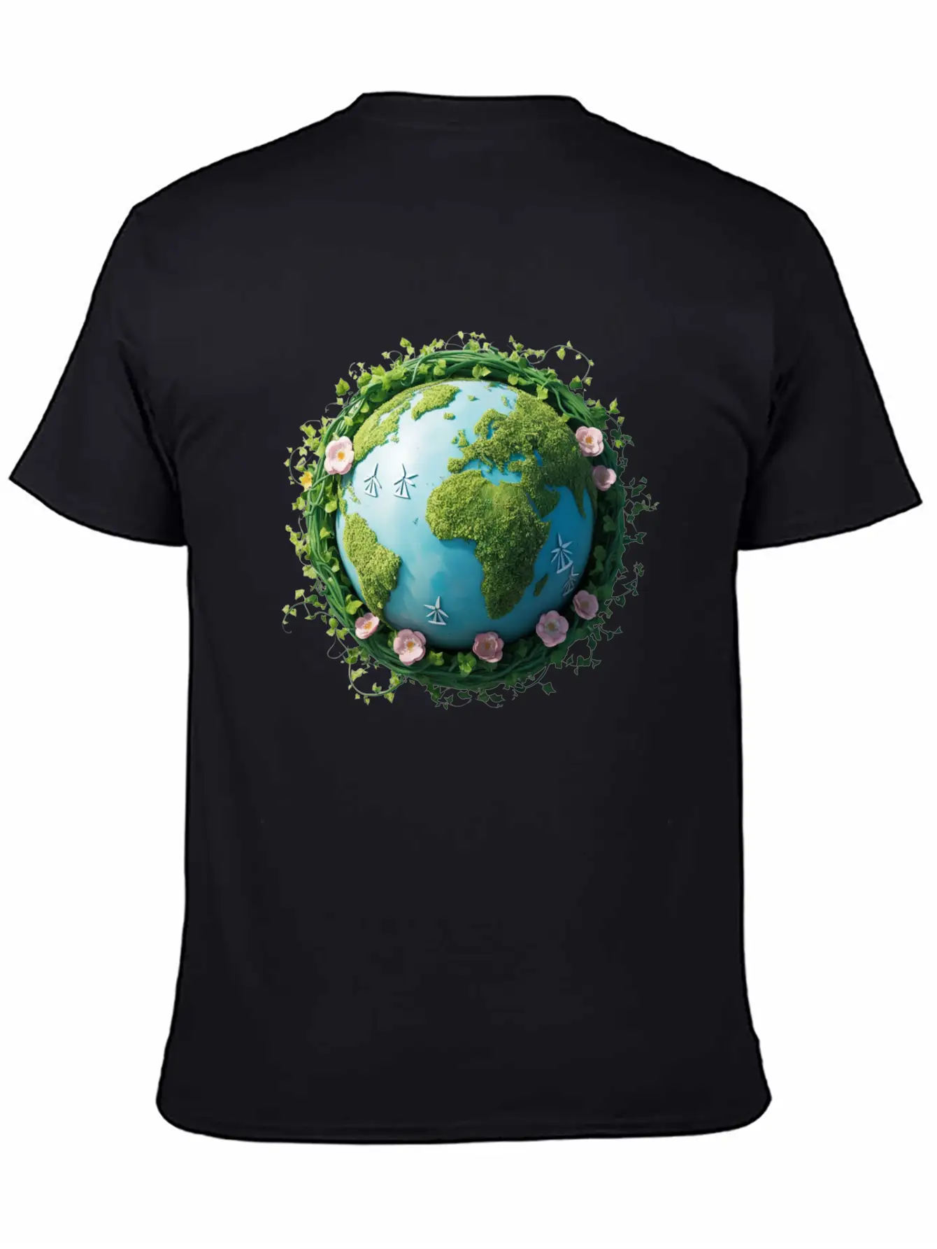 Eco Globe T-Shirt ¨C Watercolor Design With Renewab Essential Cotton Tee For Daily Outfits ¨C Unisex Style