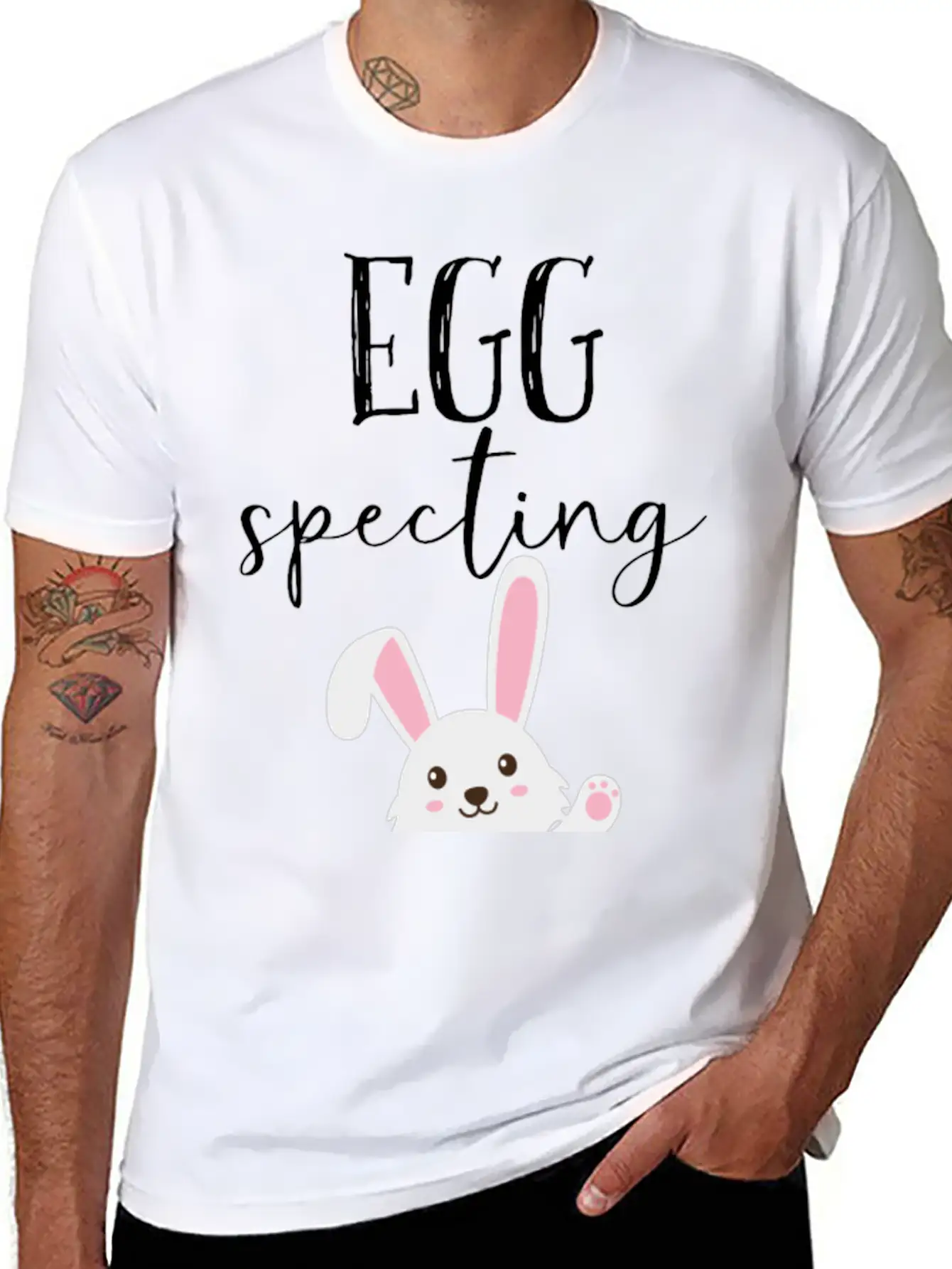 Egg Specting Gift Easter Bunny Spring Soft Cotton Short Sleeve Tee ¨C Unisex Wardrobe Staple