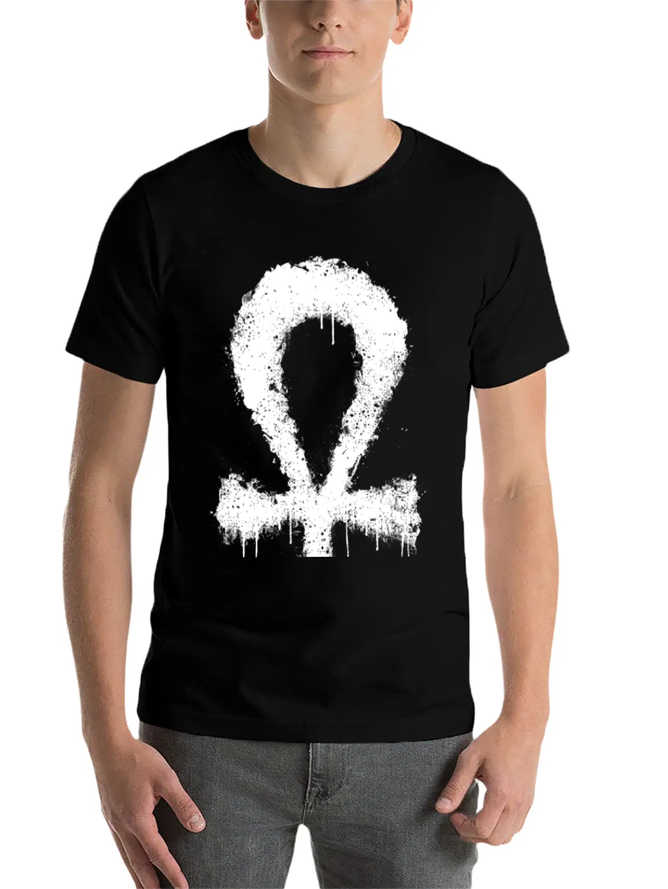 Egyptian Ankh Grunge Soft Cotton Short Sleeve Tee ¨C Unisex Wardrobe Staple
