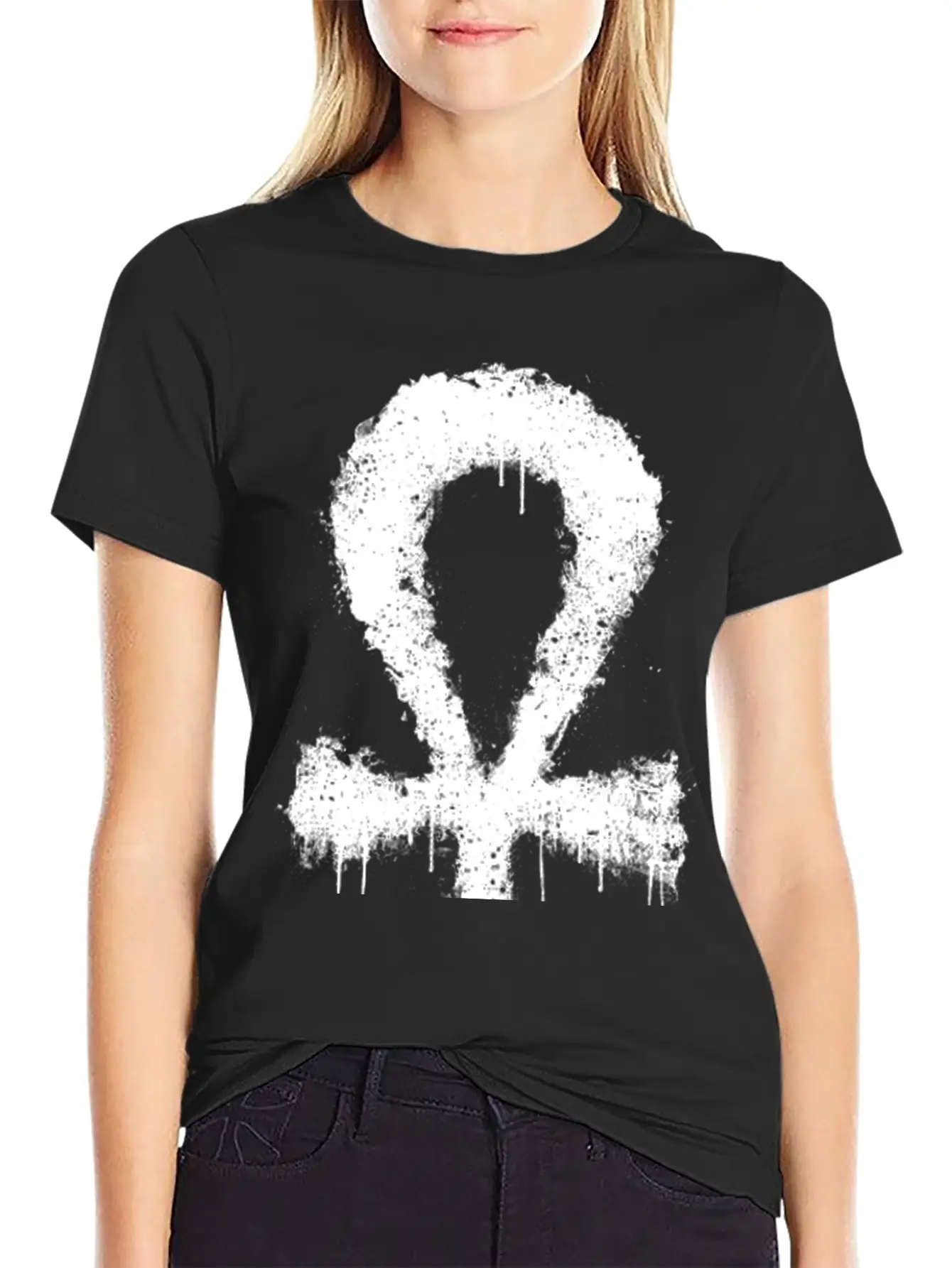 Egyptian Ankh Grunge Soft Cotton Short Sleeve Tee ¨C Unisex Wardrobe Staple