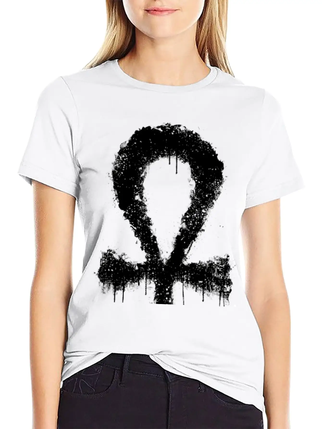 Egyptian Ankh Grunge Soft Cotton Short Sleeve Tee ¨C Unisex Wardrobe Staple