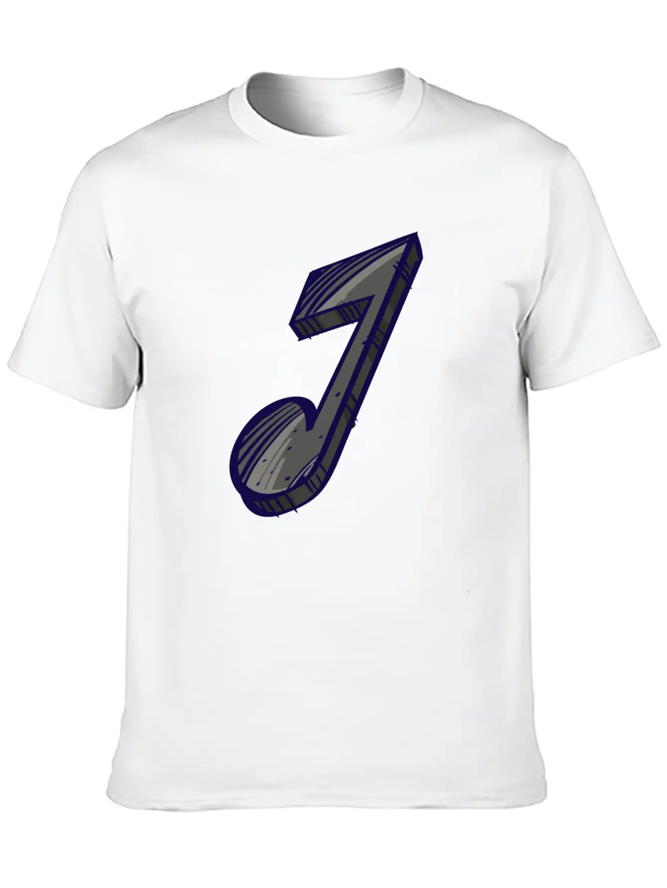 Eighth Note Illustration Essential Cotton Tee For Daily Outfits ¨C Unisex Style