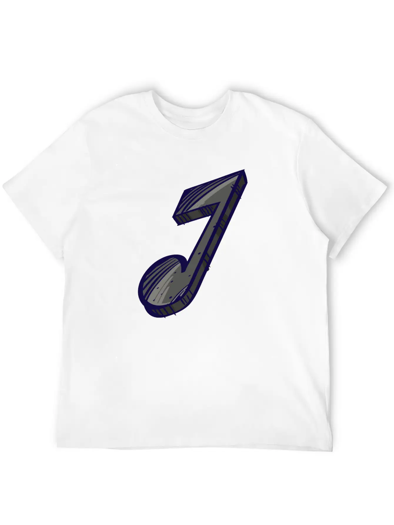 Eighth Note Illustration Essential Cotton Tee For Daily Outfits ¨C Unisex Style