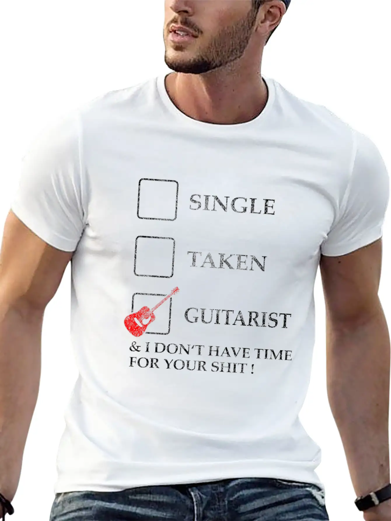 Electric Guitar E Bass Band Vintage Gift Idea Essential Cotton Tee For Daily Outfits ¨C Unisex Style