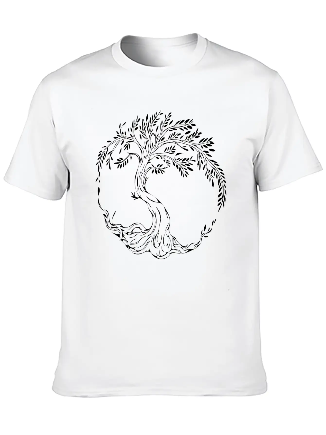 Elegant Tree Of Life Basic Graphic T-Shirt ¨C Daily Comfort In Soft Cotton