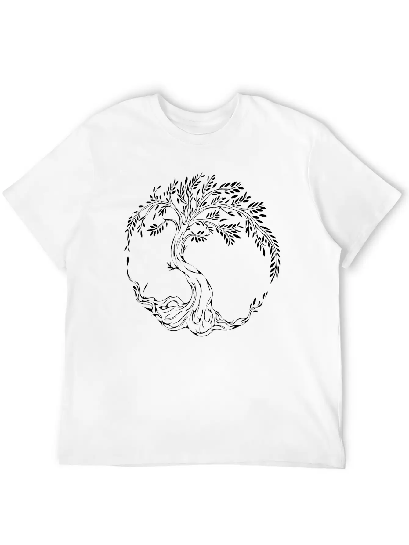 Elegant Tree Of Life Basic Graphic T-Shirt ¨C Daily Comfort In Soft Cotton