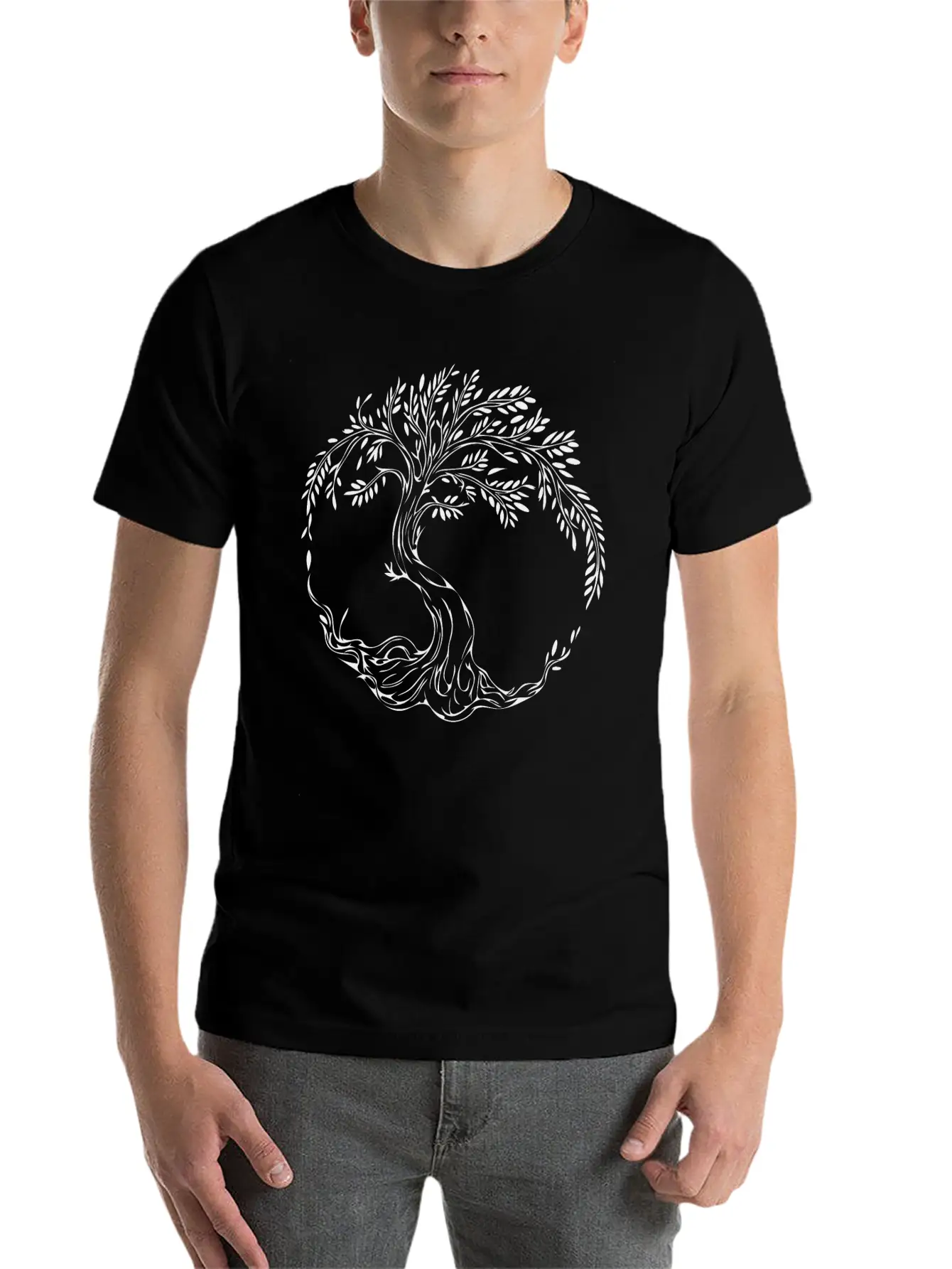 Elegant Tree Of Life Basic Graphic T-Shirt ¨C Daily Comfort In Soft Cotton