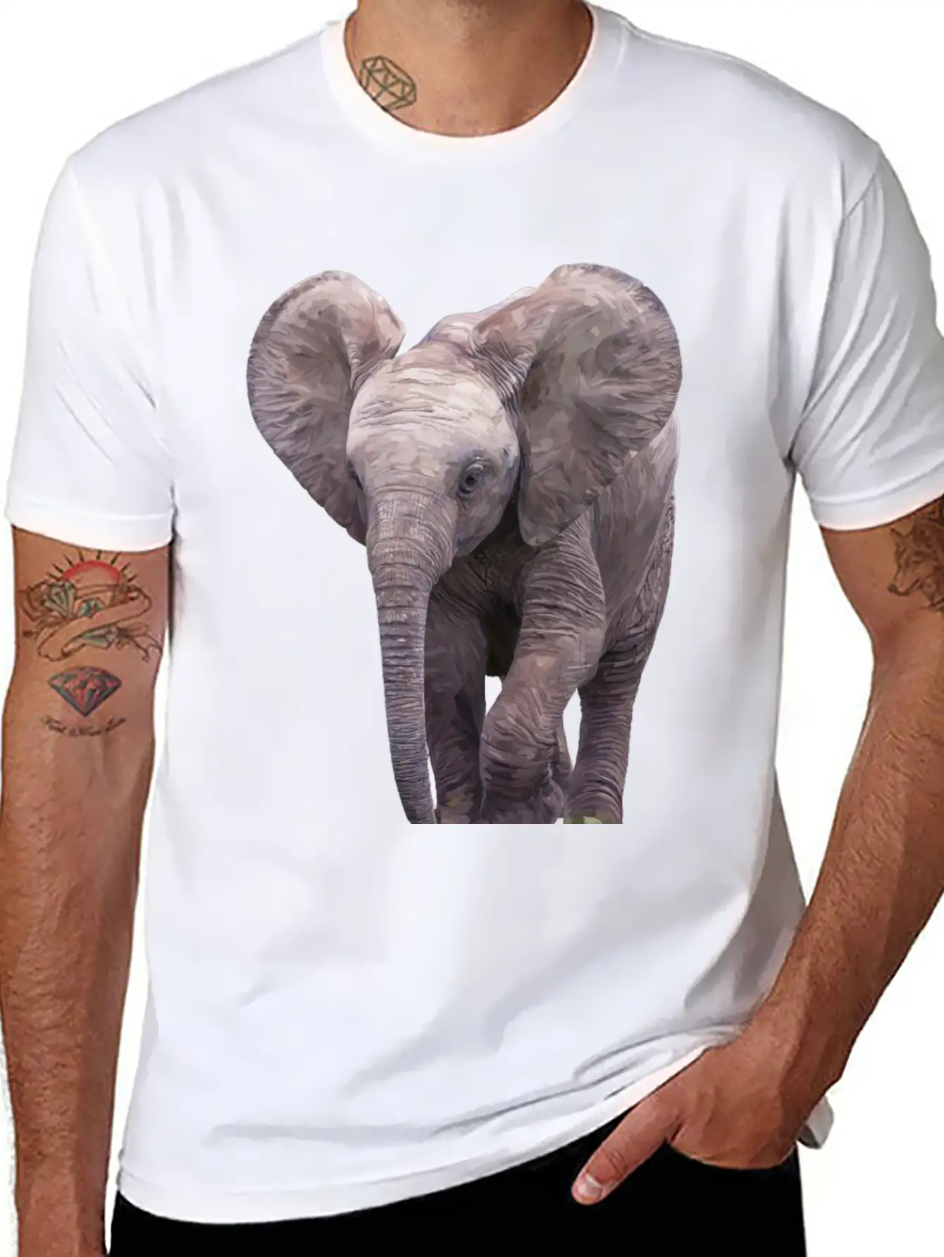 Elephant Basic Graphic T-Shirt ¨C Daily Comfort In Soft Cotton