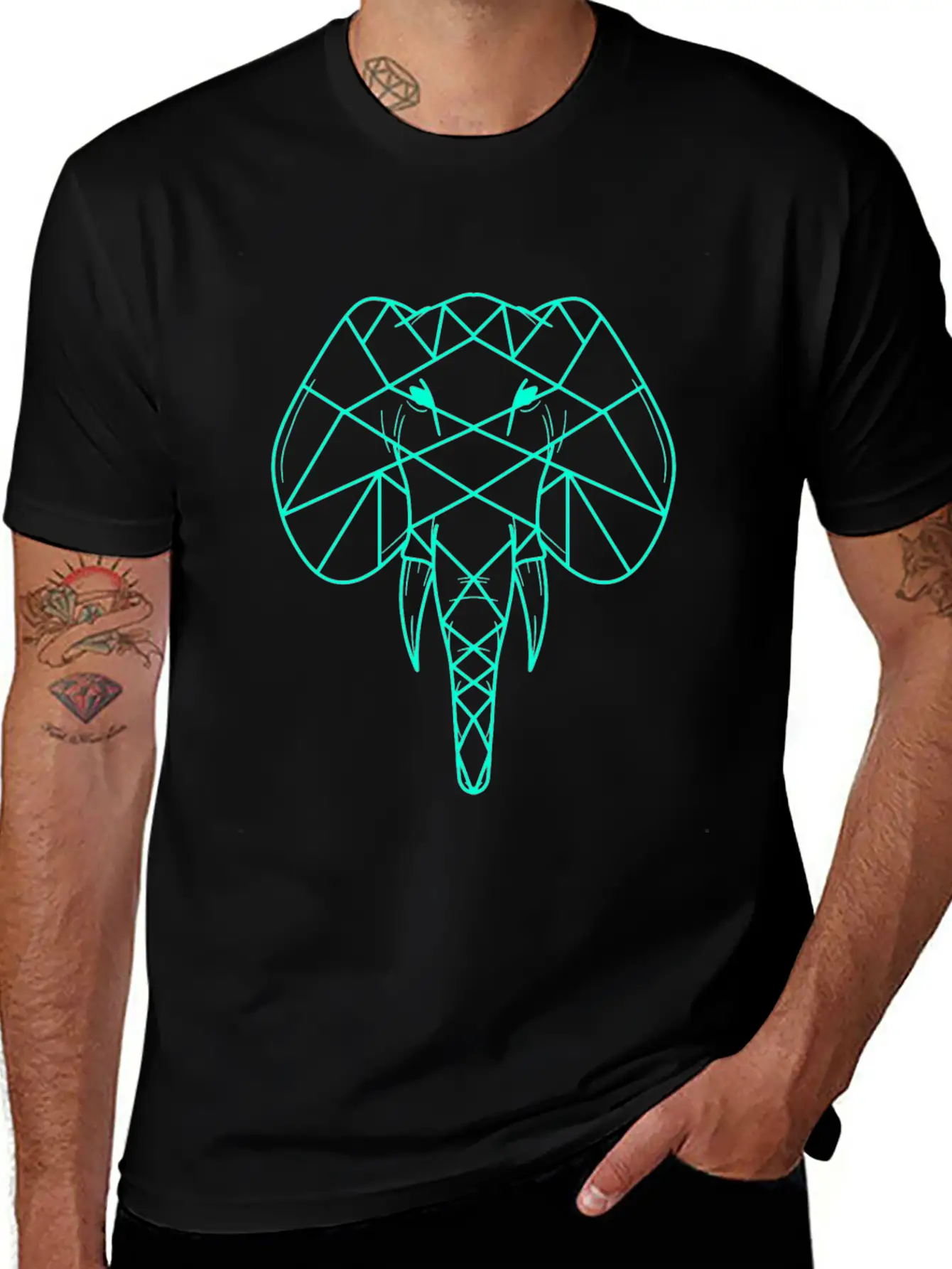 Elephant From The African Savannah Basic Graphic T-Shirt ¨C Daily Comfort In Soft Cotton