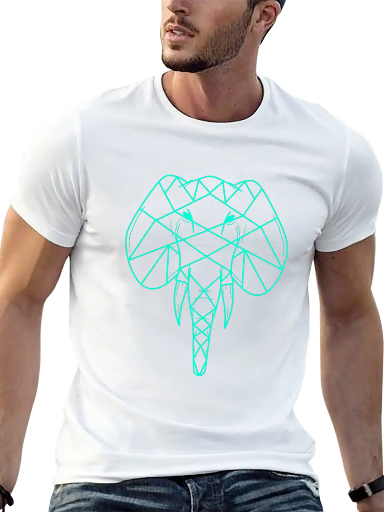 Elephant From The African Savannah Basic Graphic T-Shirt ¨C Daily Comfort In Soft Cotton