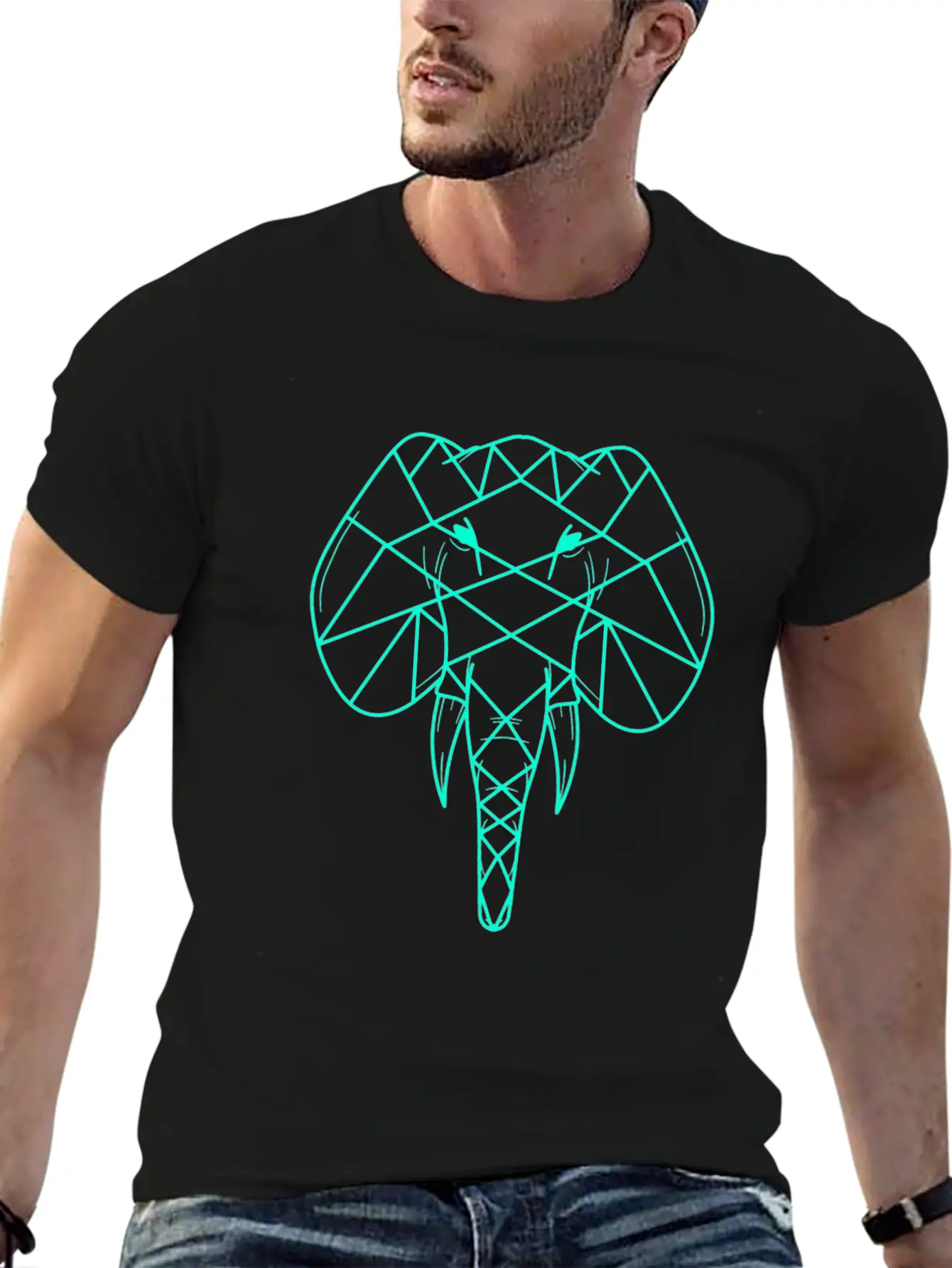 Elephant From The African Savannah Basic Graphic T-Shirt ¨C Daily Comfort In Soft Cotton