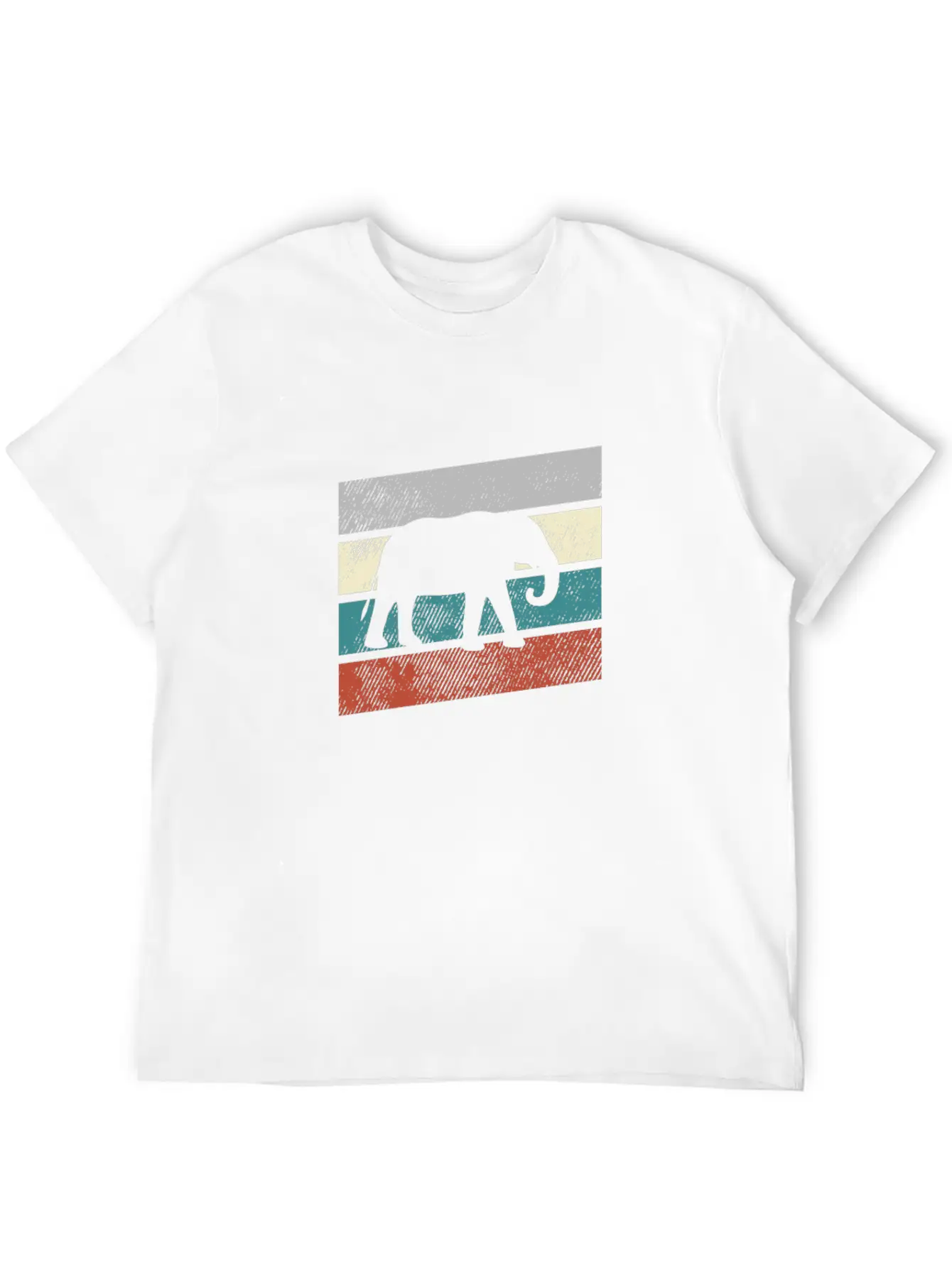 Elephant Retro Essential Cotton Tee For Daily Outfits ¨C Unisex Style