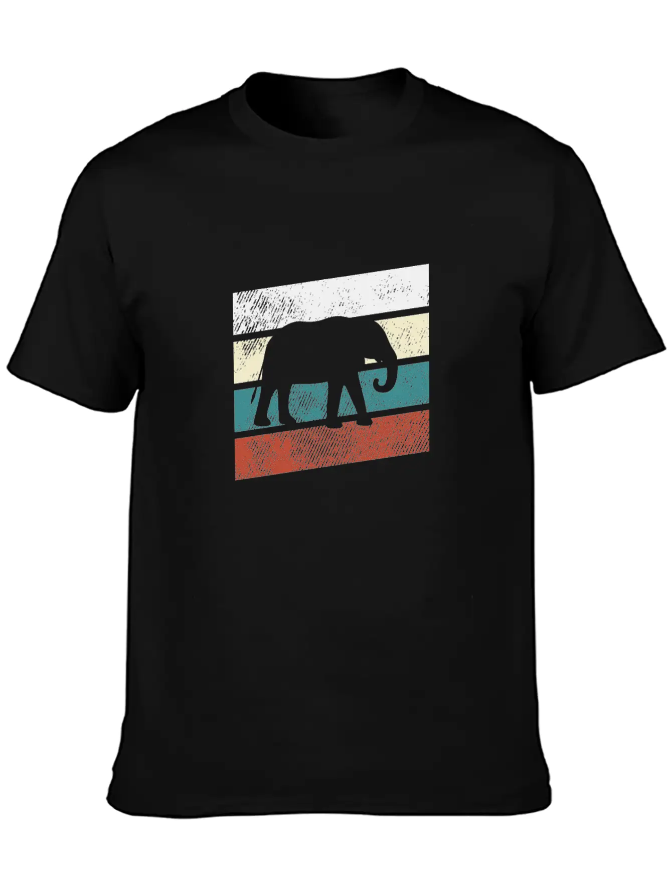 Elephant Retro Essential Cotton Tee For Daily Outfits ¨C Unisex Style