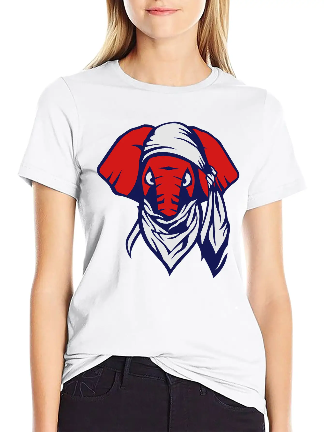 Elephant Scarf 408 Basic Graphic T-Shirt ¨C Daily Comfort In Soft Cotton