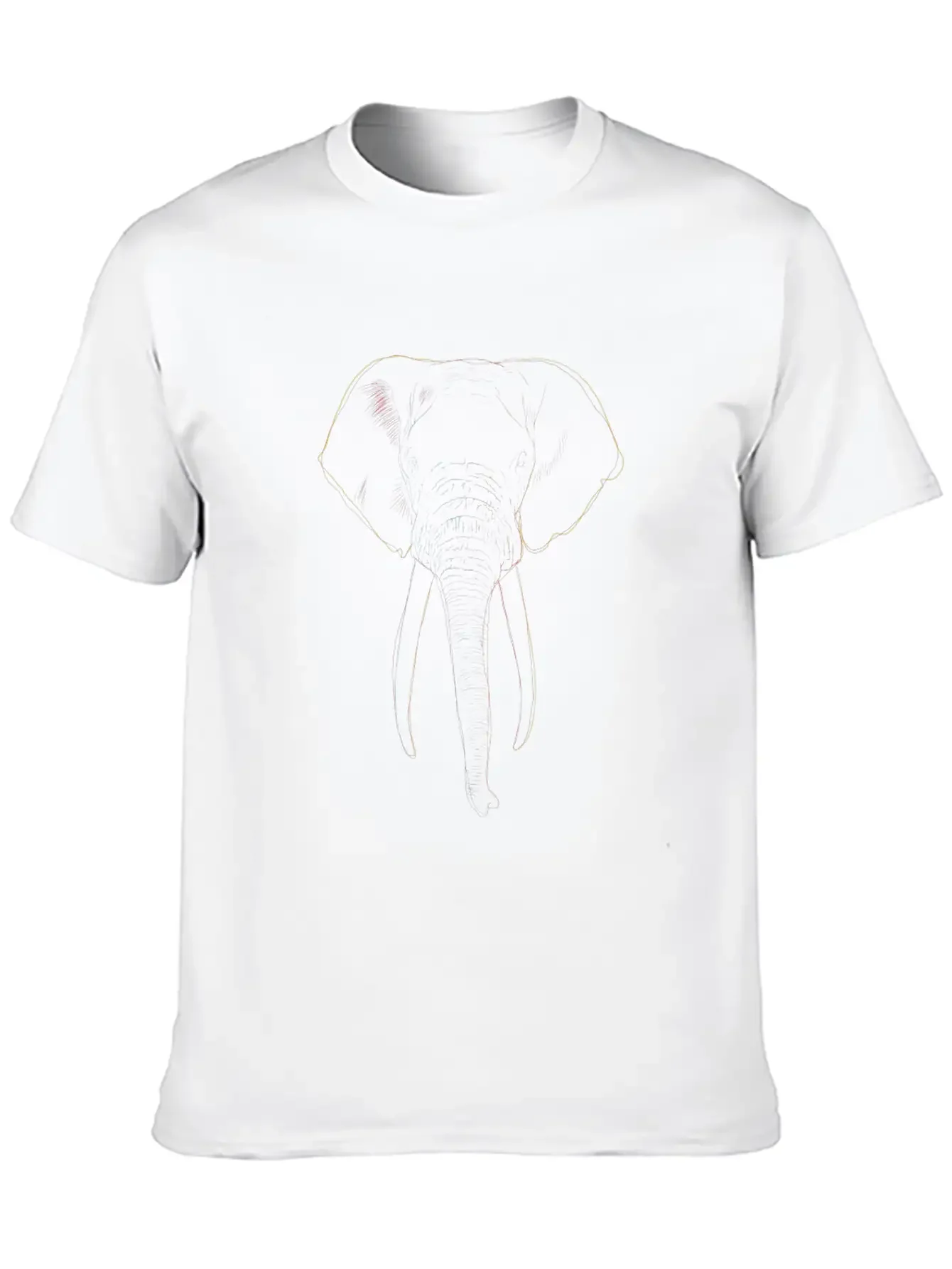 Elephant Strokes Basic Graphic T-Shirt ¨C Daily Comfort In Soft Cotton