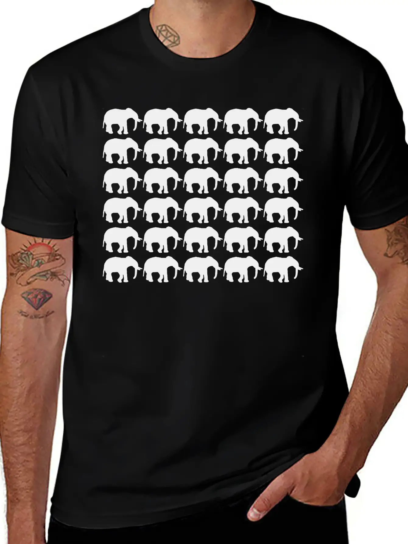 Elephants Be Different Essential Cotton Tee For Daily Outfits ¨C Unisex Style