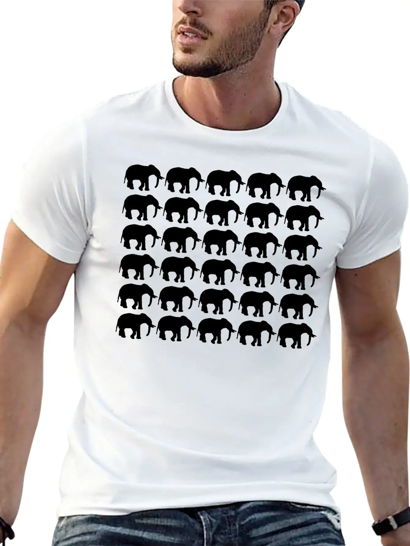 Elephants Be Different Essential Cotton Tee For Daily Outfits ¨C Unisex Style