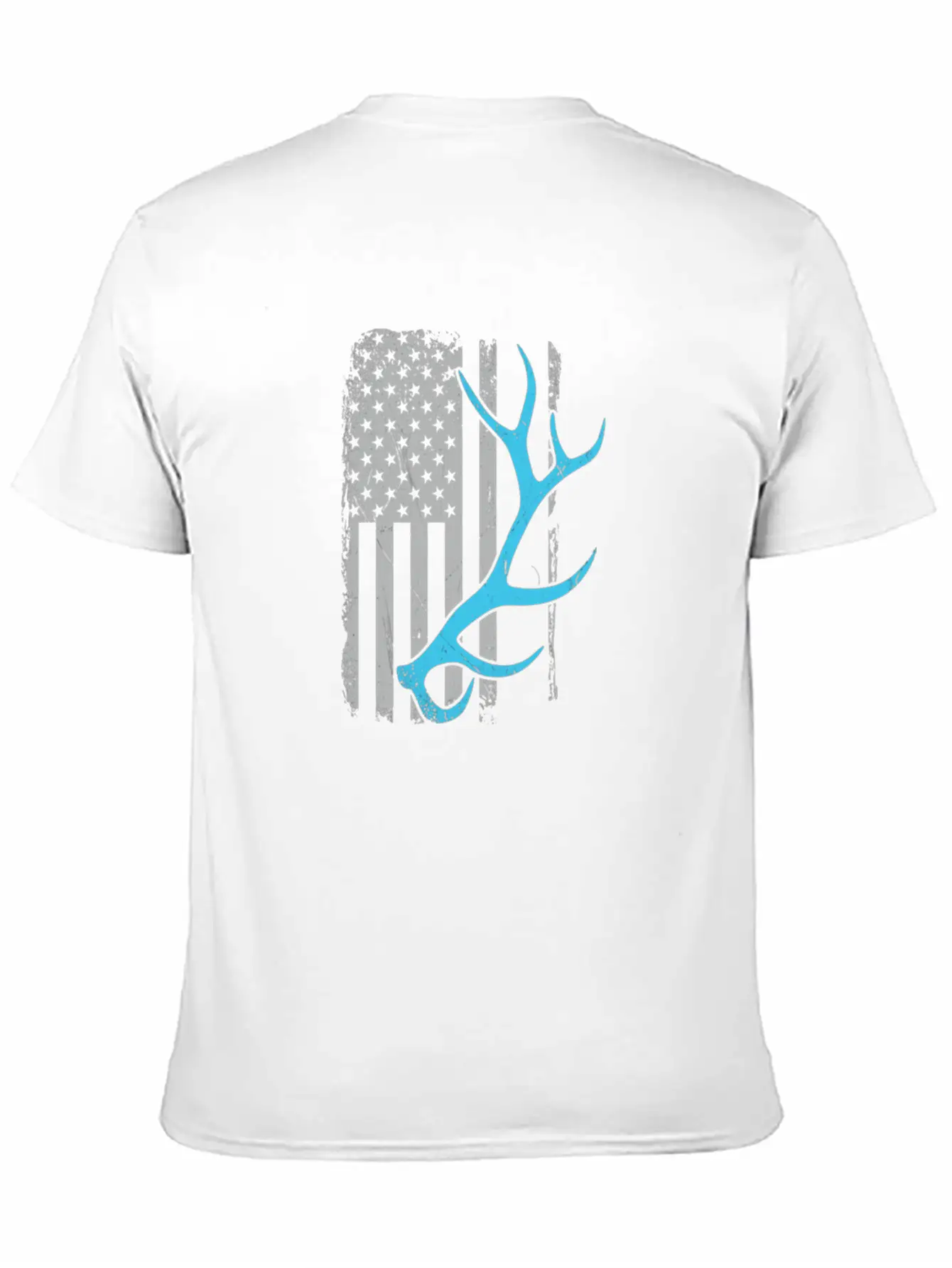 Elk Antler Usa American Flag Patriotic Shed Hunte Soft Cotton Short Sleeve Tee ¨C Unisex Wardrobe Staple