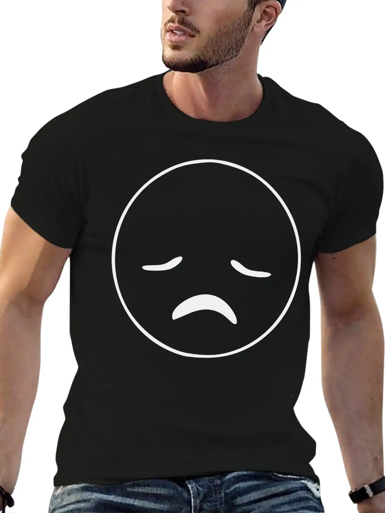 Emojis Sketch Disappointed Soft Cotton Short Sleeve Tee ¨C Unisex Wardrobe Staple