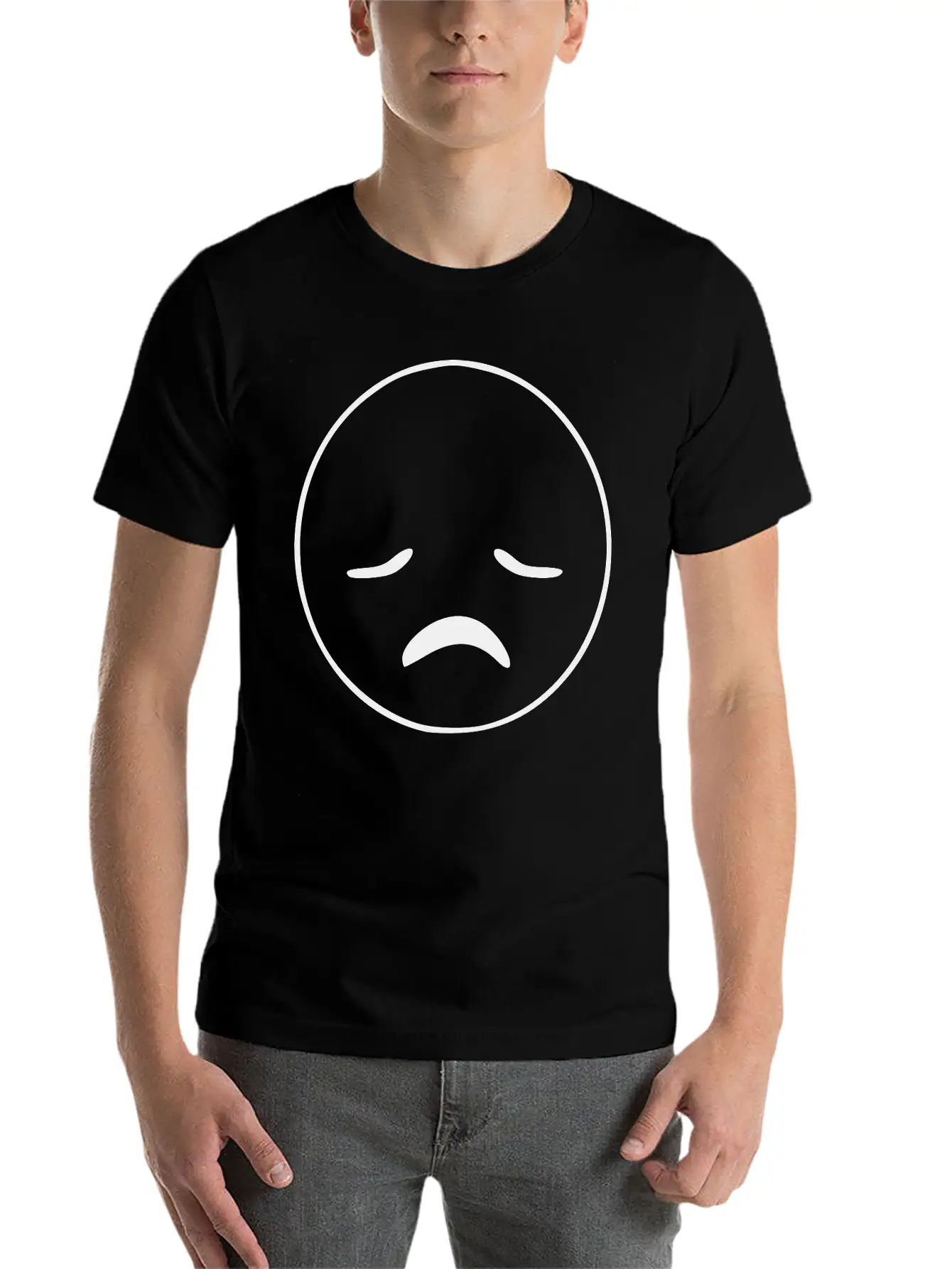 Emojis Sketch Disappointed Soft Cotton Short Sleeve Tee ¨C Unisex Wardrobe Staple