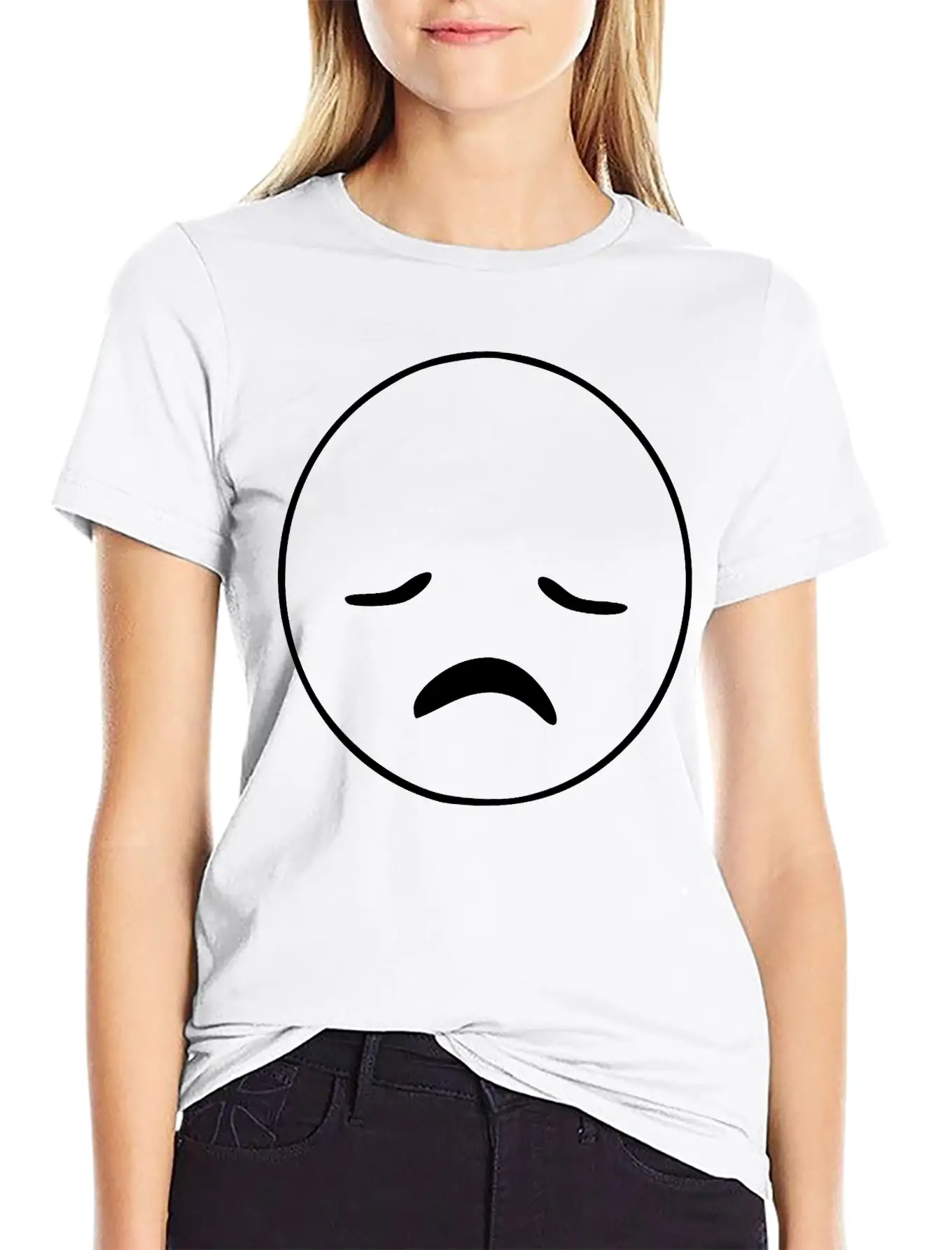 Emojis Sketch Disappointed Soft Cotton Short Sleeve Tee ¨C Unisex Wardrobe Staple