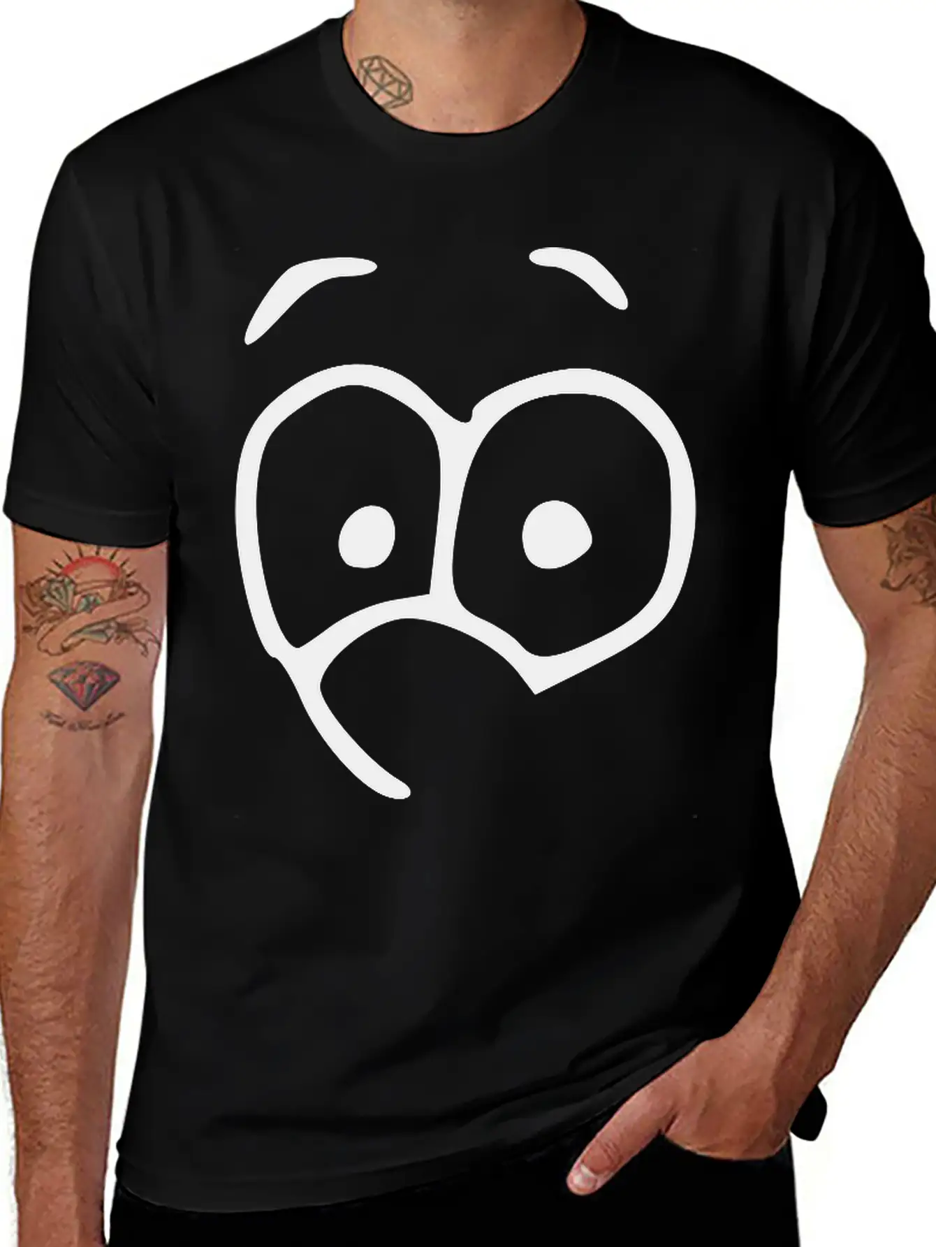 Emojis Sketch Happy Essential Cotton Tee For Daily Outfits ¨C Unisex Style