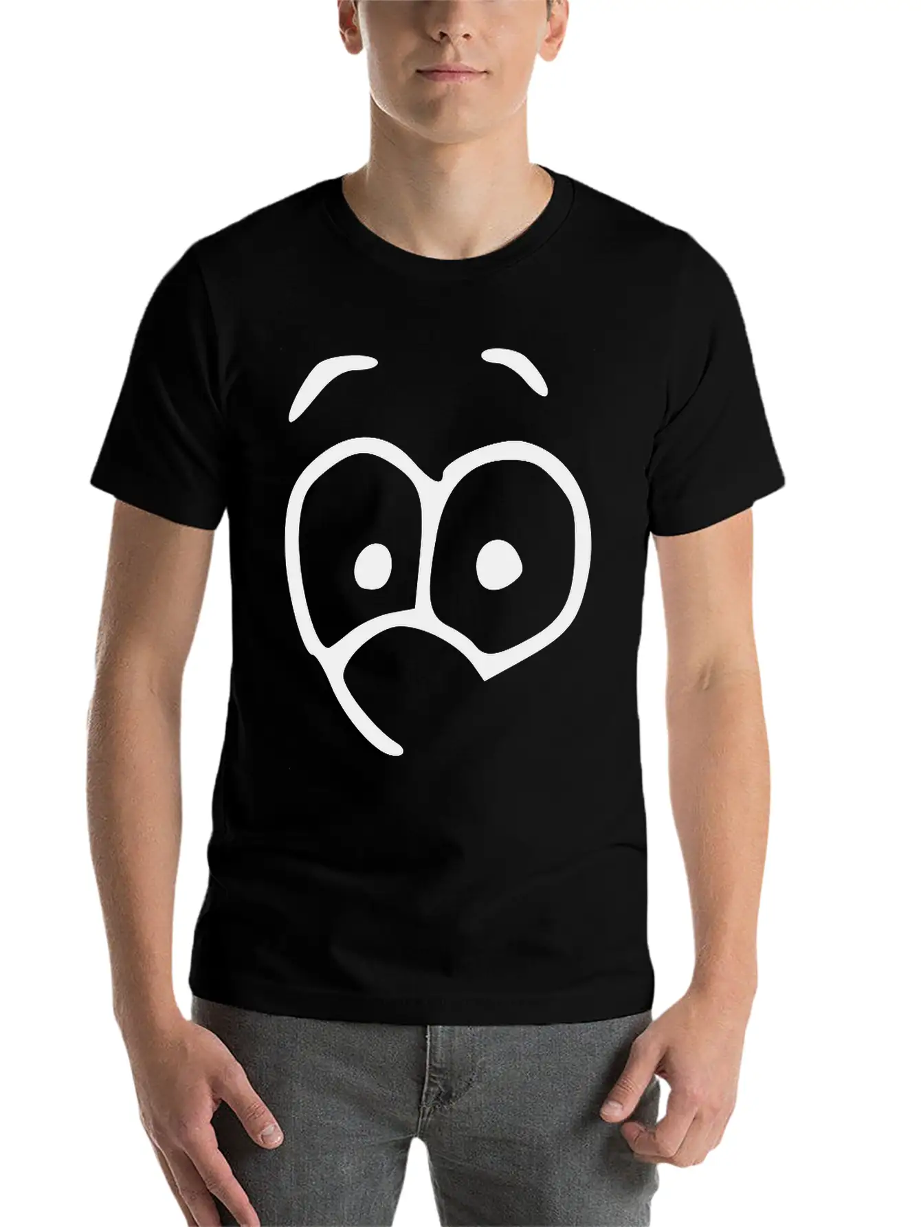 Emojis Sketch Happy Essential Cotton Tee For Daily Outfits ¨C Unisex Style