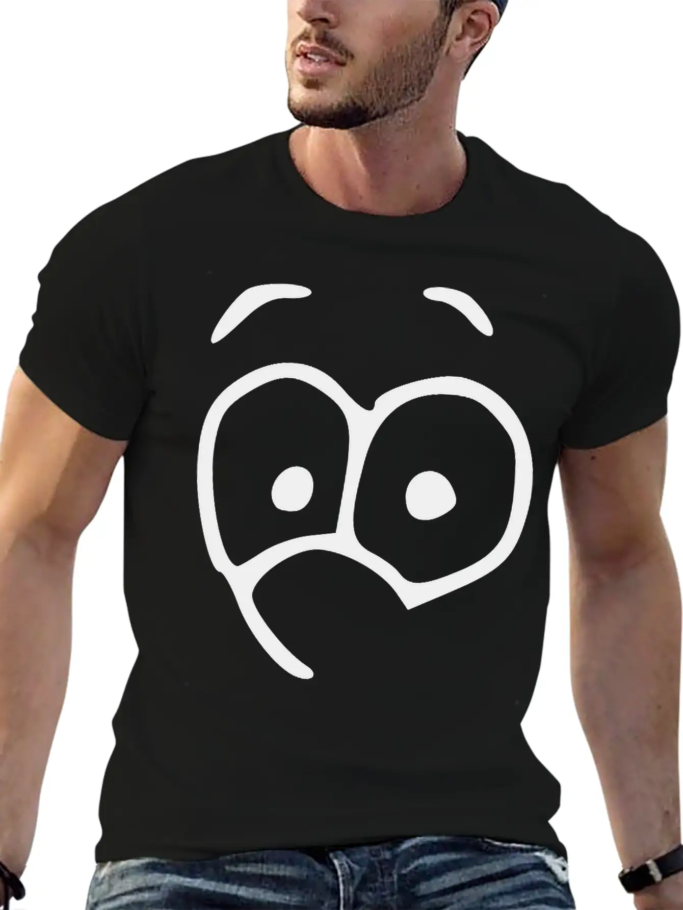 Emojis Sketch Happy Essential Cotton Tee For Daily Outfits ¨C Unisex Style
