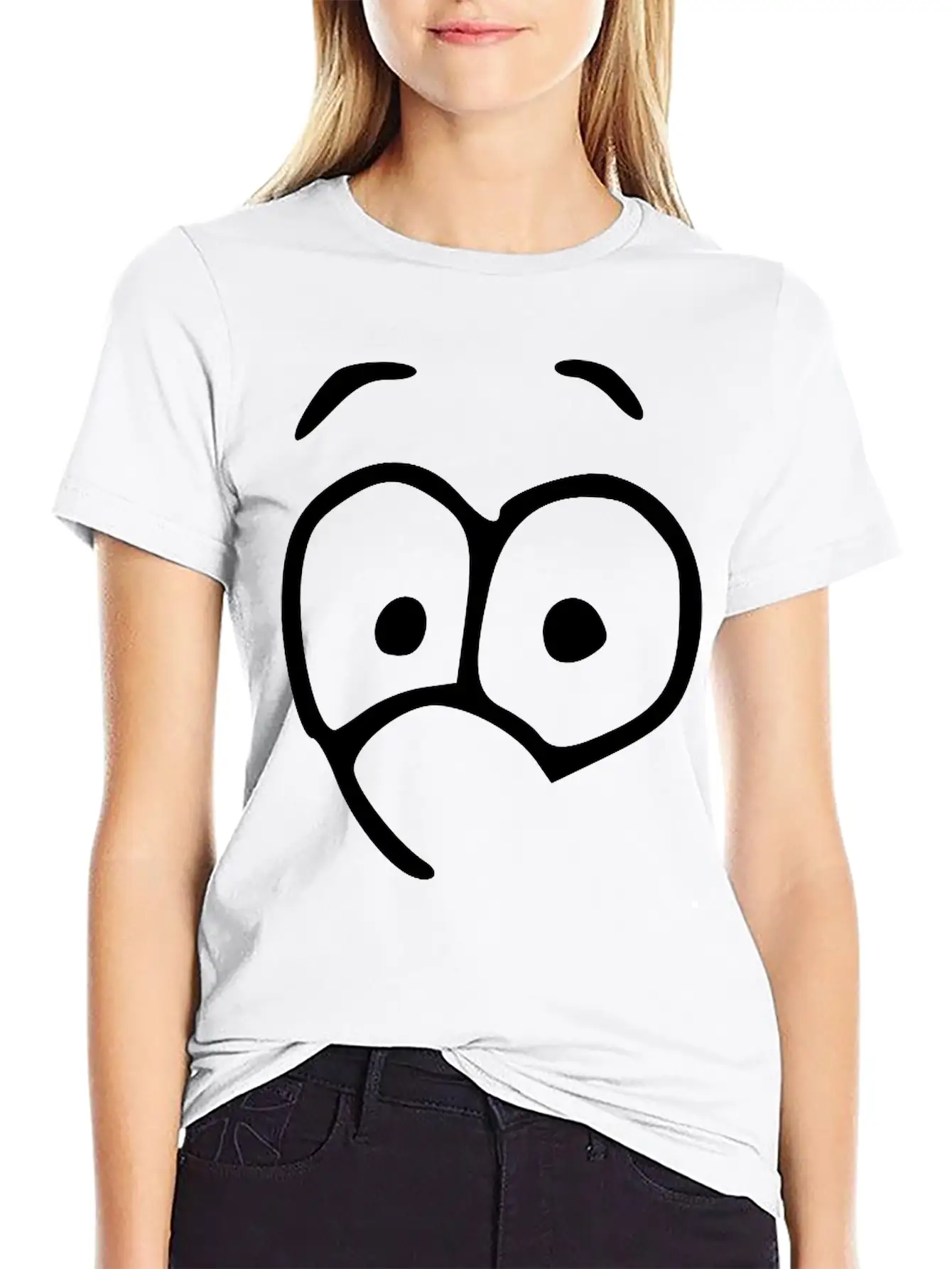 Emojis Sketch Happy Essential Cotton Tee For Daily Outfits ¨C Unisex Style