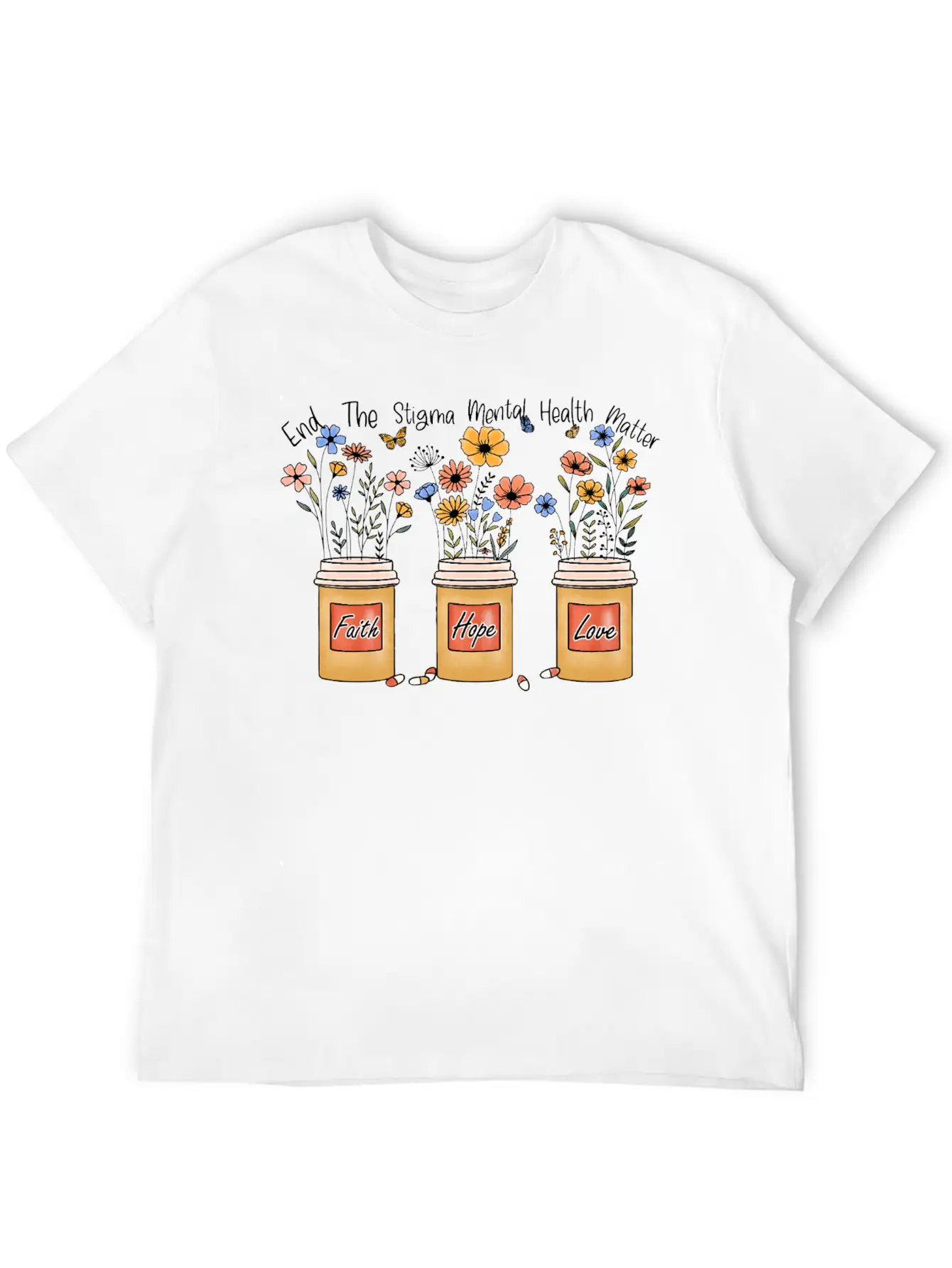 End The Stigma Mental Health Matters Essential Cotton Tee For Daily Outfits ¨C Unisex Style