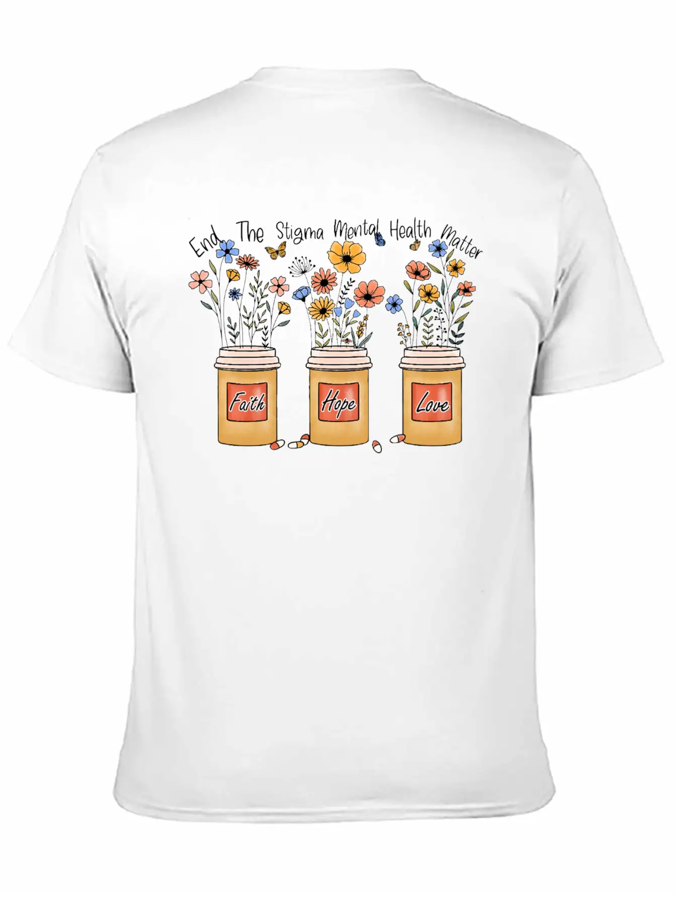 End The Stigma Mental Health Matters Essential Cotton Tee For Daily Outfits ¨C Unisex Style