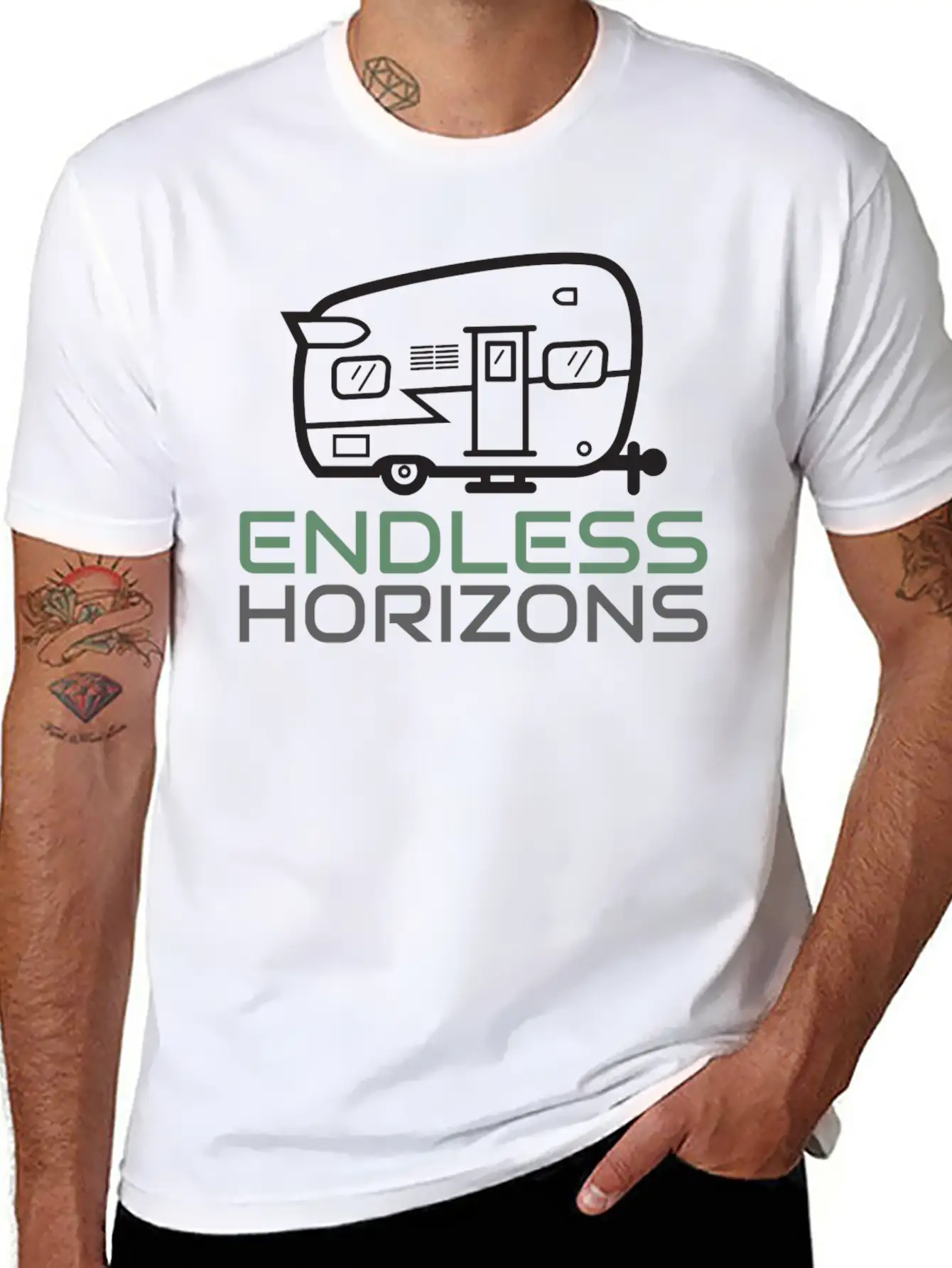 Endless Horizons Camping Basic Graphic T-Shirt ¨C Daily Comfort In Soft Cotton