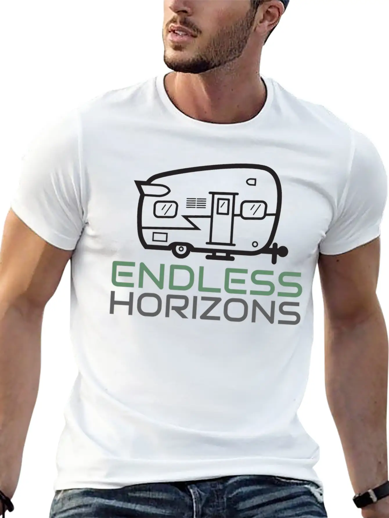 Endless Horizons Camping Basic Graphic T-Shirt ¨C Daily Comfort In Soft Cotton