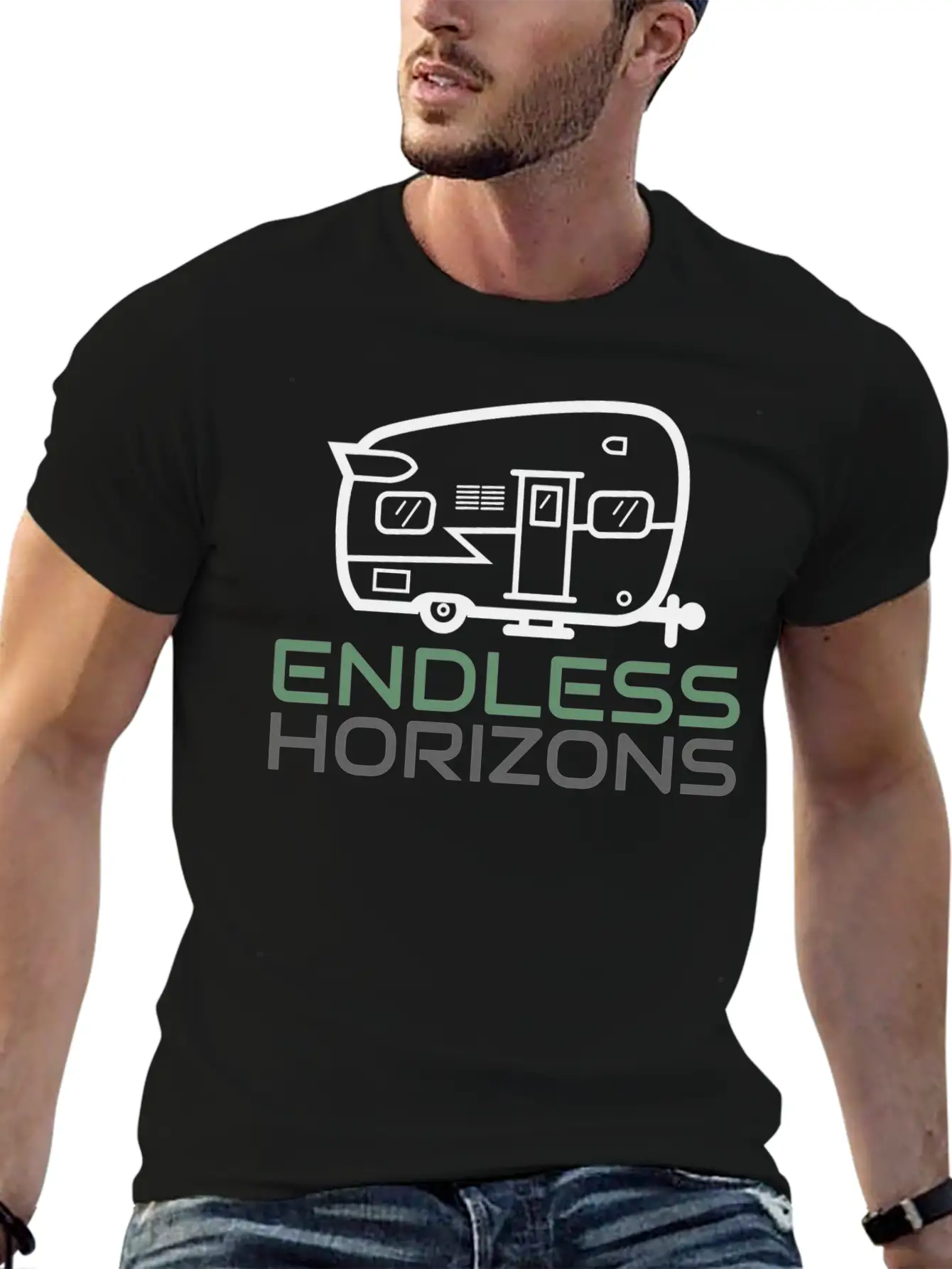 Endless Horizons Camping Basic Graphic T-Shirt ¨C Daily Comfort In Soft Cotton