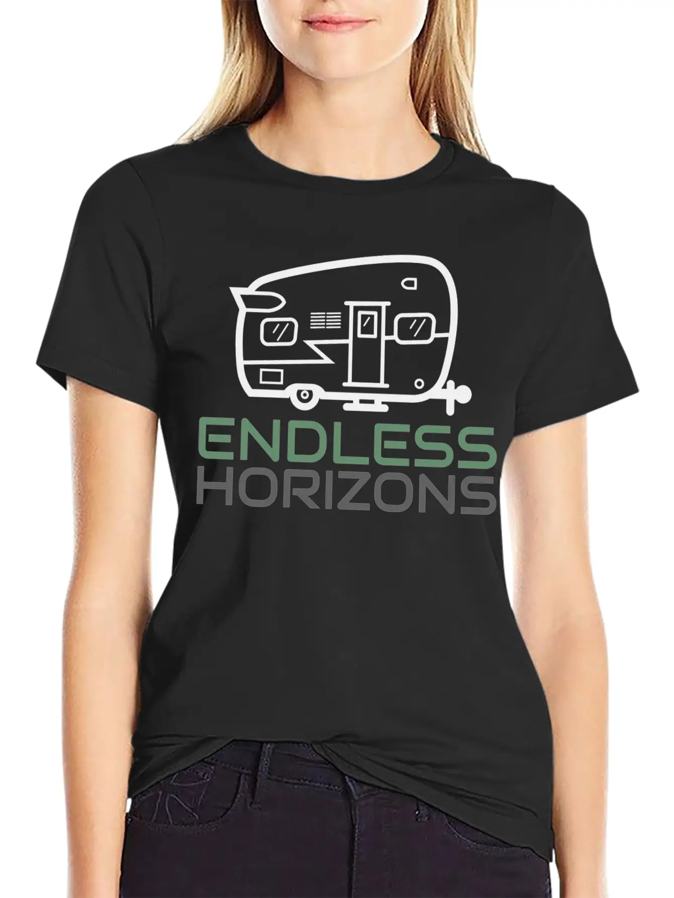 Endless Horizons Camping Basic Graphic T-Shirt ¨C Daily Comfort In Soft Cotton