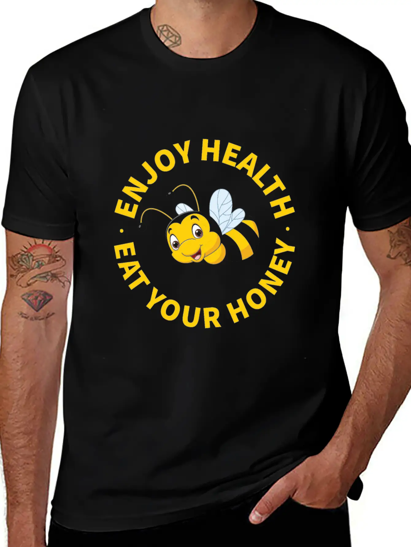 Enjoy Health Eat Your Honey Basic Graphic T-Shirt ¨C Daily Comfort In Soft Cotton