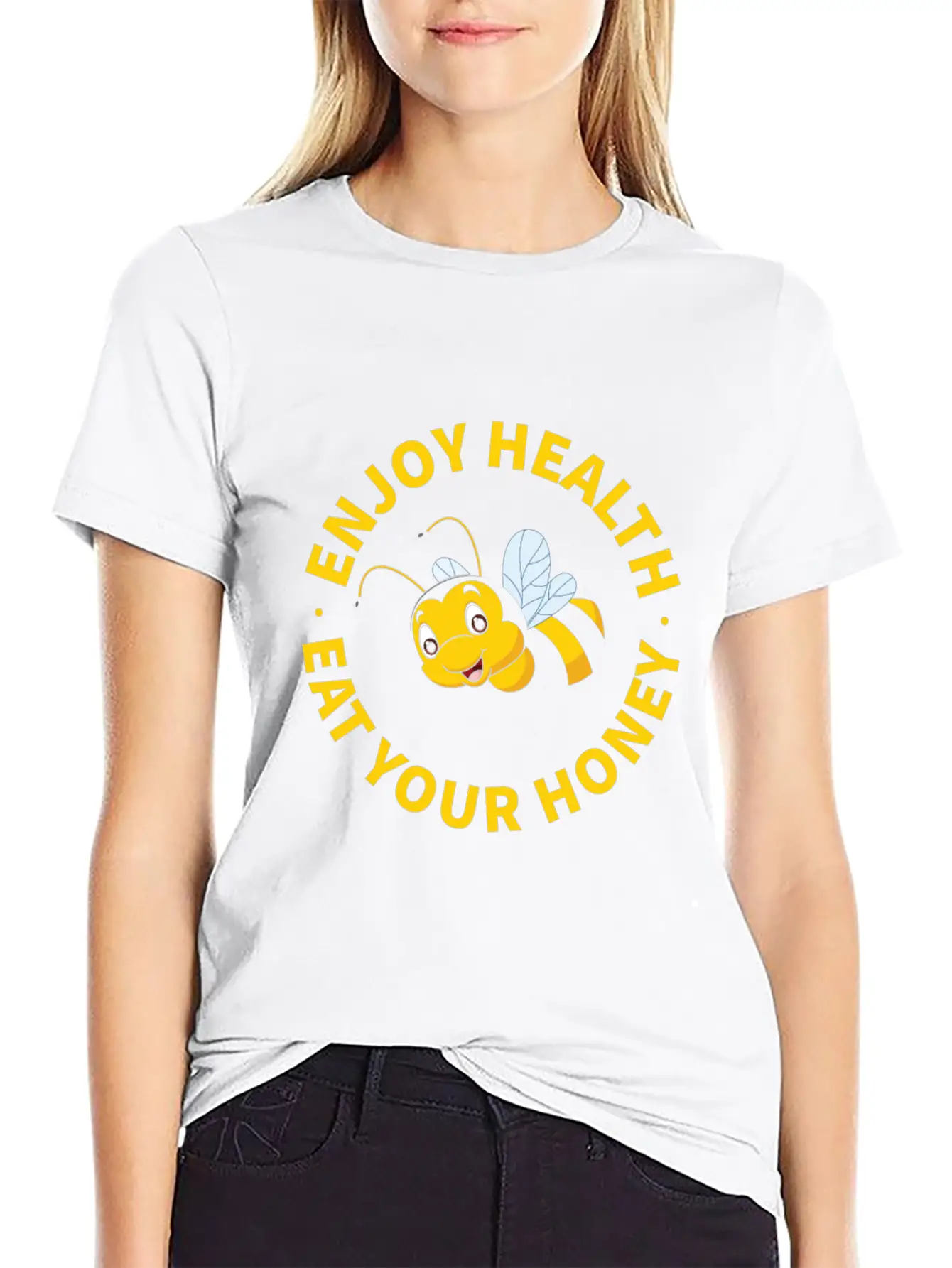 Enjoy Health Eat Your Honey Basic Graphic T-Shirt ¨C Daily Comfort In Soft Cotton