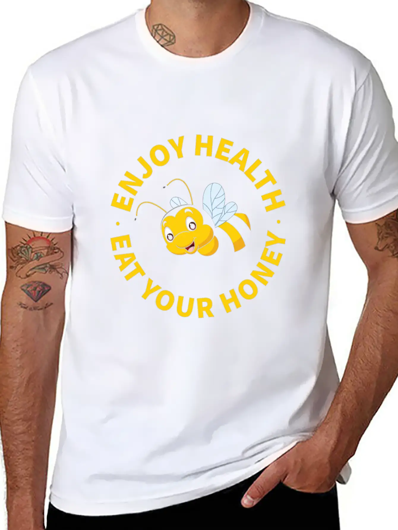 Enjoy Health Eat Your Honey Basic Graphic T-Shirt ¨C Daily Comfort In Soft Cotton